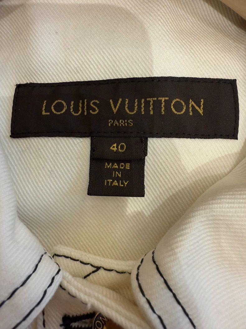 Louis Vuitton Louis Vuitton Embroidered white denim jacket Size S / US 4 / IT 40 - 6 Thumbnail