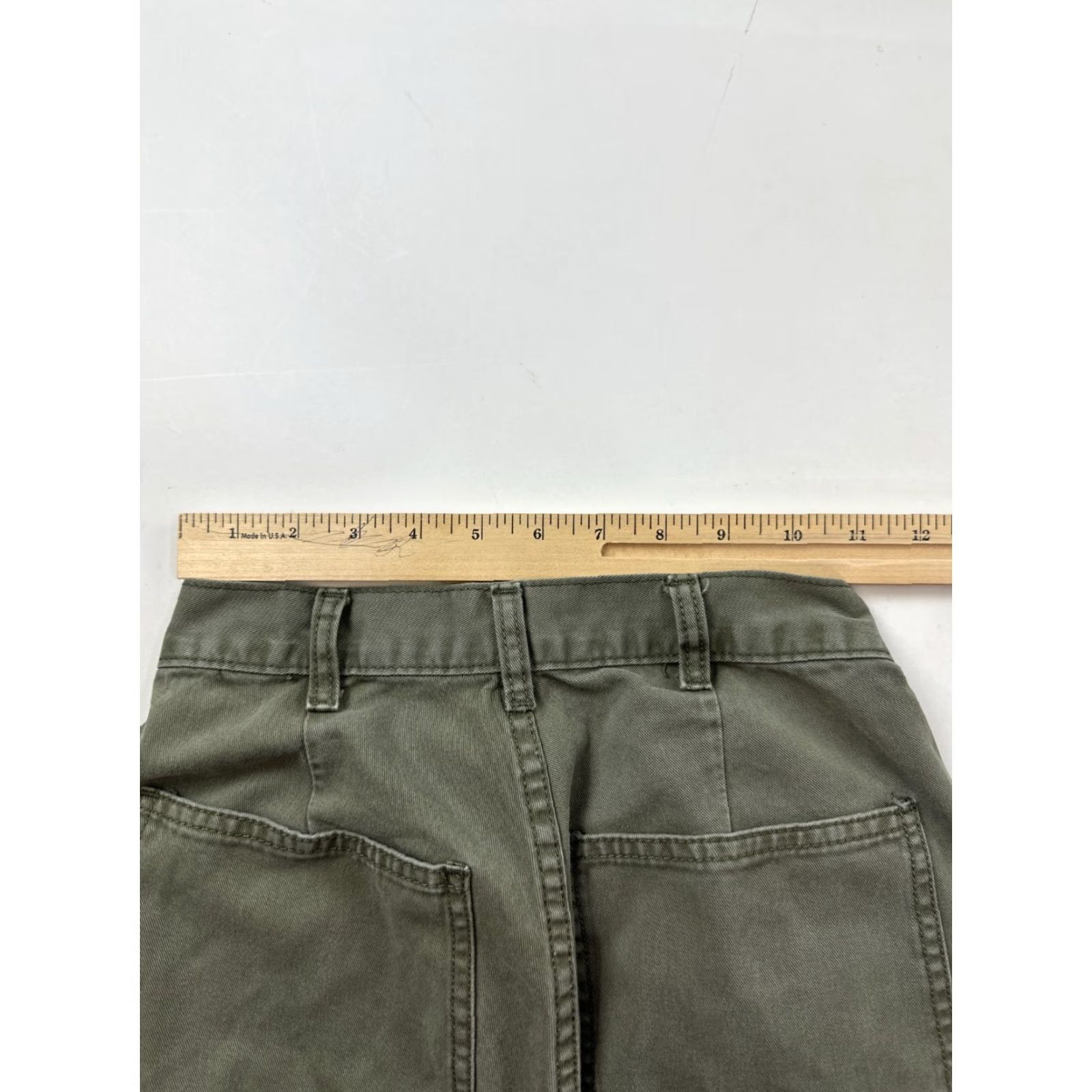 Doublet J.Galt Pants Womens Small Green Denim Carpenter Regular Straight Hammer Loop Pockets Stretch Size 28" / US 6 / IT 42 - 7 Thumbnail