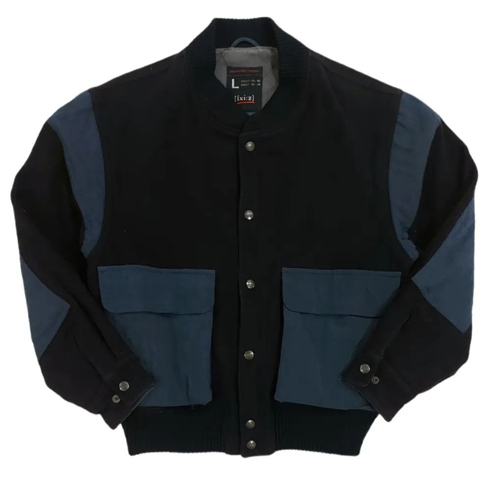 Japanese Brand Vtg IXIZ Japanese AvantGarde Multi-Pocket Wool Flight Jacket Size US L / EU 52-54 / 3 - 1 Thumbnail
