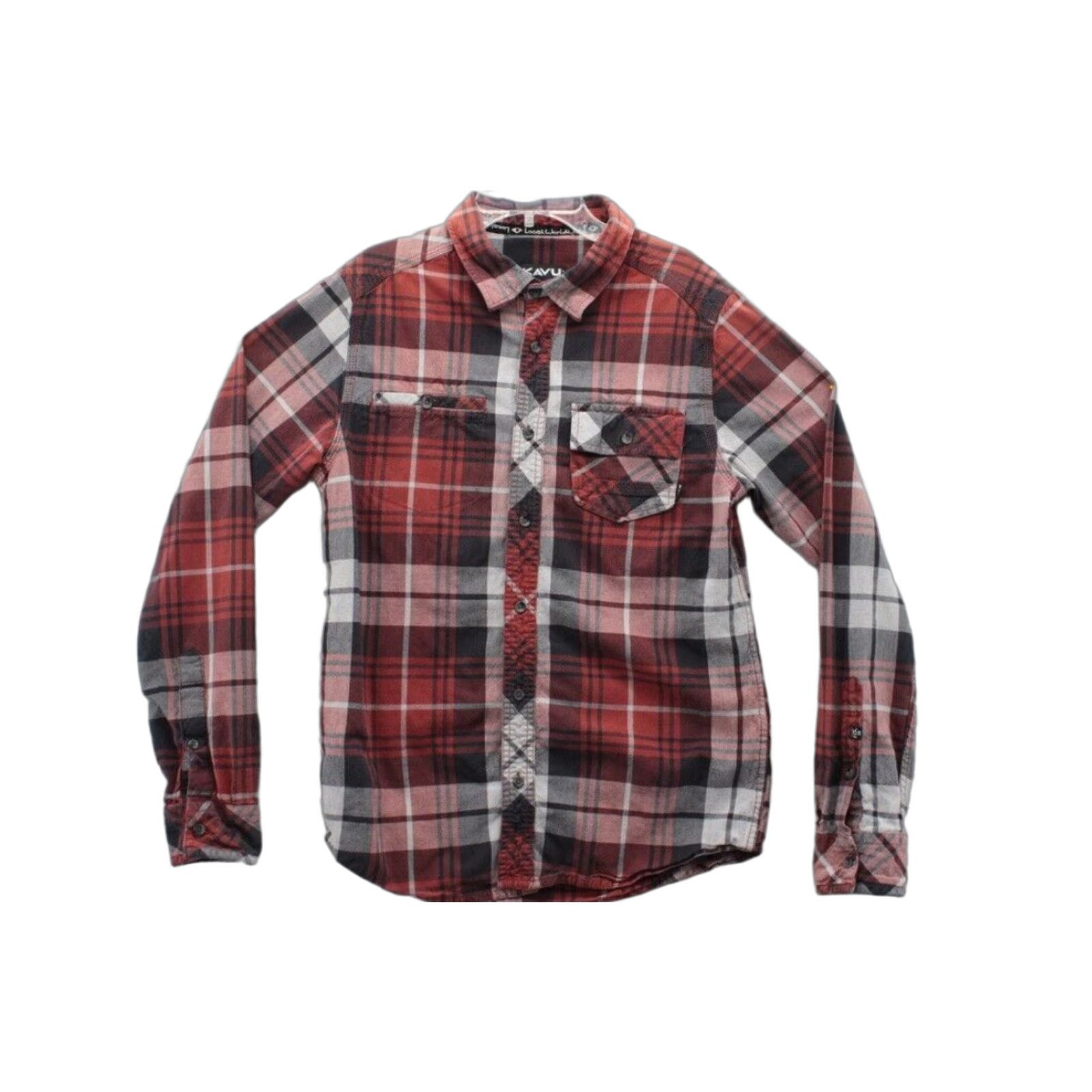 KAVU VINTAGE KAVU Shirt Plaid Woven Cotton Long Sleeve Red Men's Small Gorpcore Size US S / EU 44-46 / 1 - 1 Thumbnail
