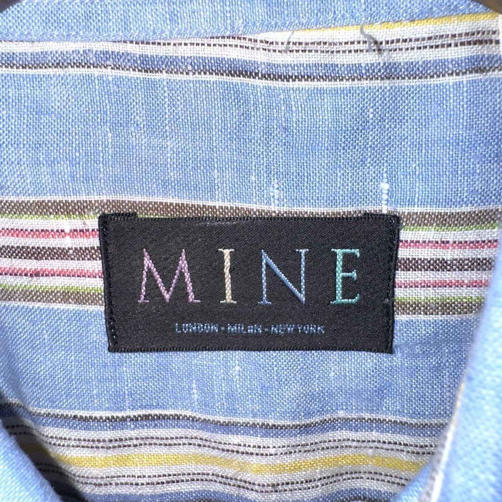 Bullock & Jones Mine London Pastel Stripe Pure Linen Button Down Shirt M Size US M / EU 48-50 / 2 - 2 Thumbnail