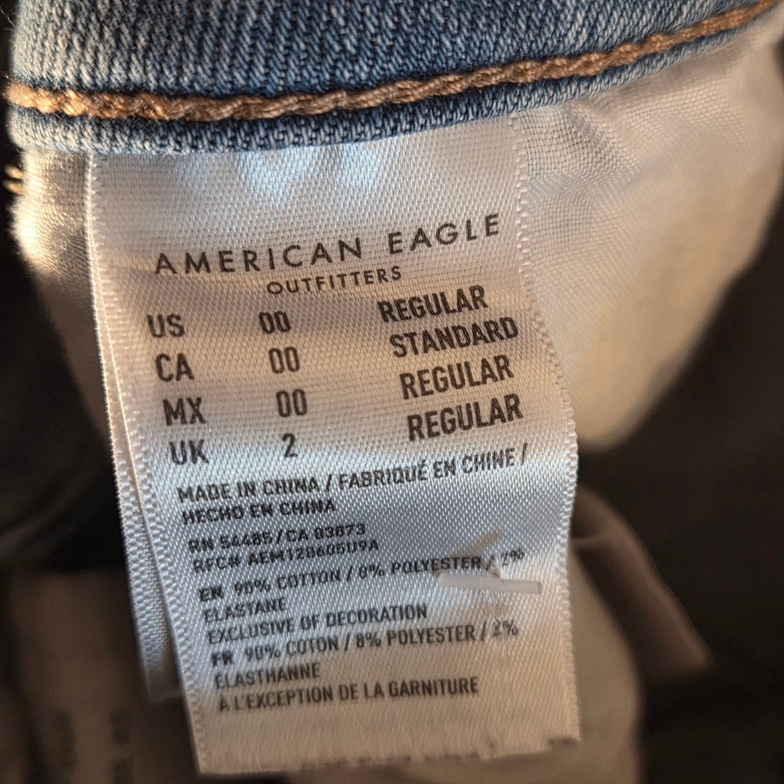 American Eagle Outfitters American Eagle Blue Distressed Denim Jeans - Size 00 Size 24" / US 00 / IT 34 - 5 Thumbnail