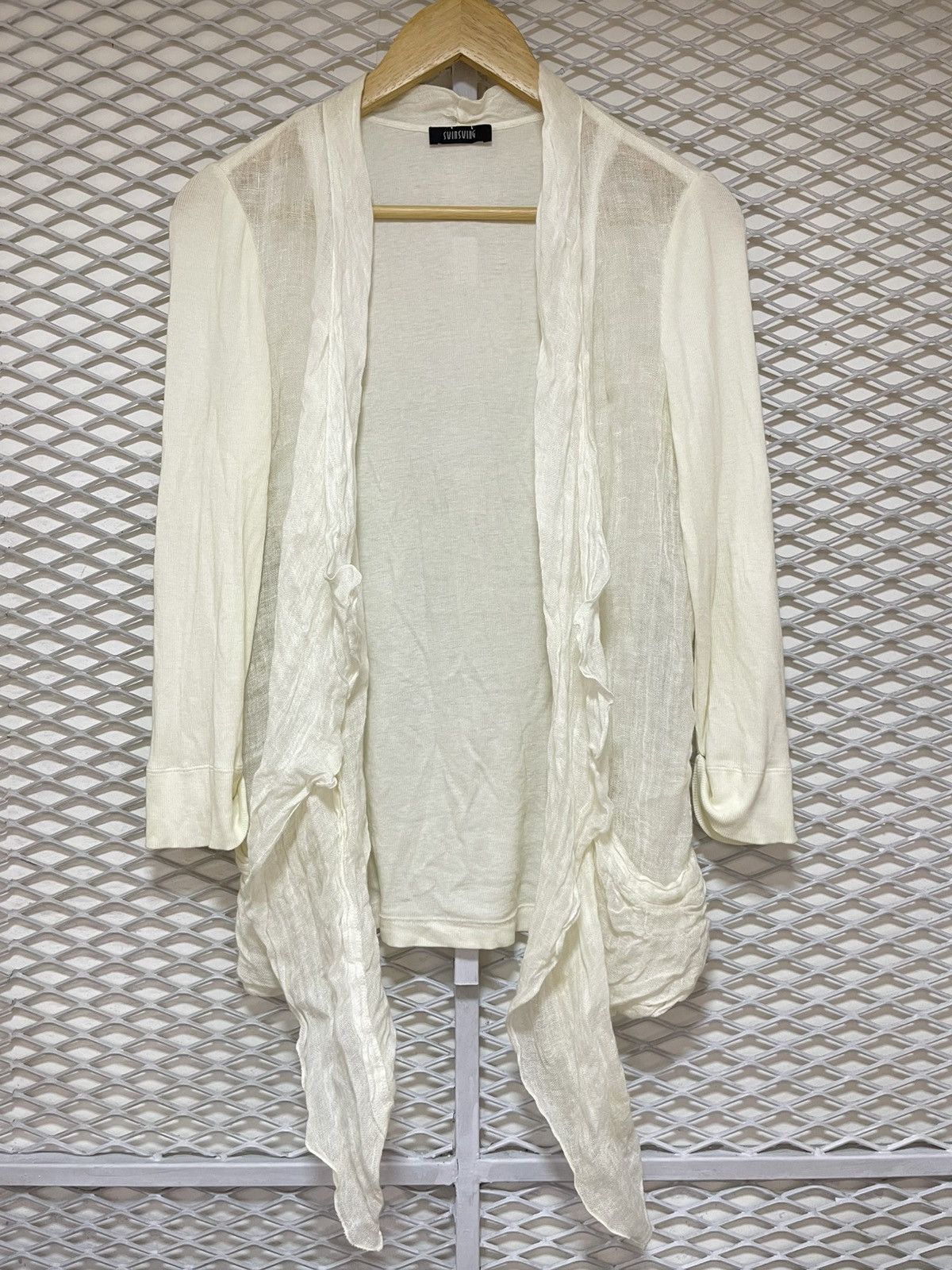 Issey Miyake crazy grunge mesh open knit cardigan svinsving japan Size US M / EU 48-50 / 2 - 1 Thumbnail