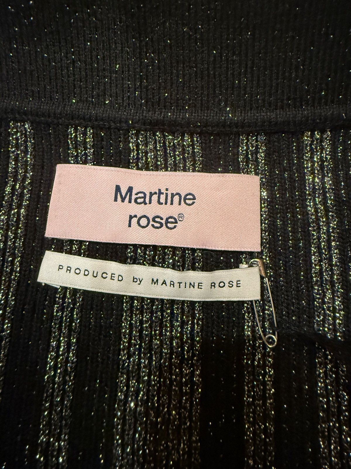 Martine Rose Martine Rose Lurex Logo Polo Zip Sweater Size US L / EU 52-54 / 3 - 6 Thumbnail