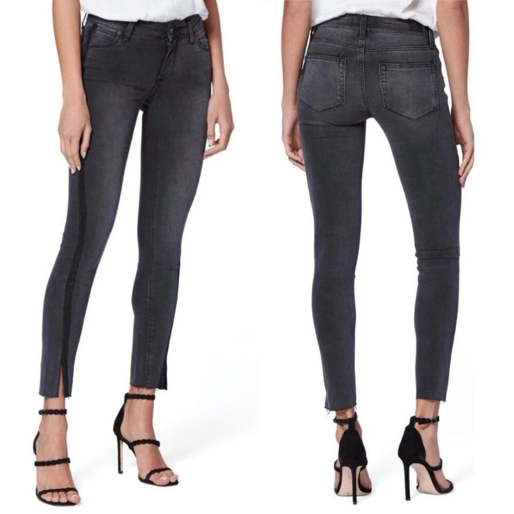 Paige PAIGE Verdugo Ankle Twist Seam Skinny Black Granite Jeans S Size 27" / US 4 / IT 40 - 1 Thumbnail