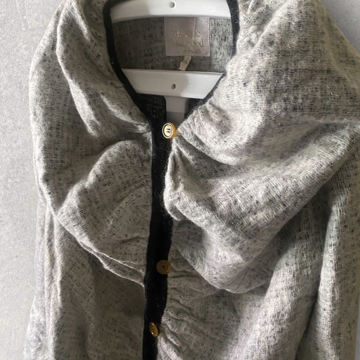 Vivienne Westwood Vintage Gold Label Grey Wool Drunken Jacket Size S / US 4 / IT 40 - 3 Thumbnail