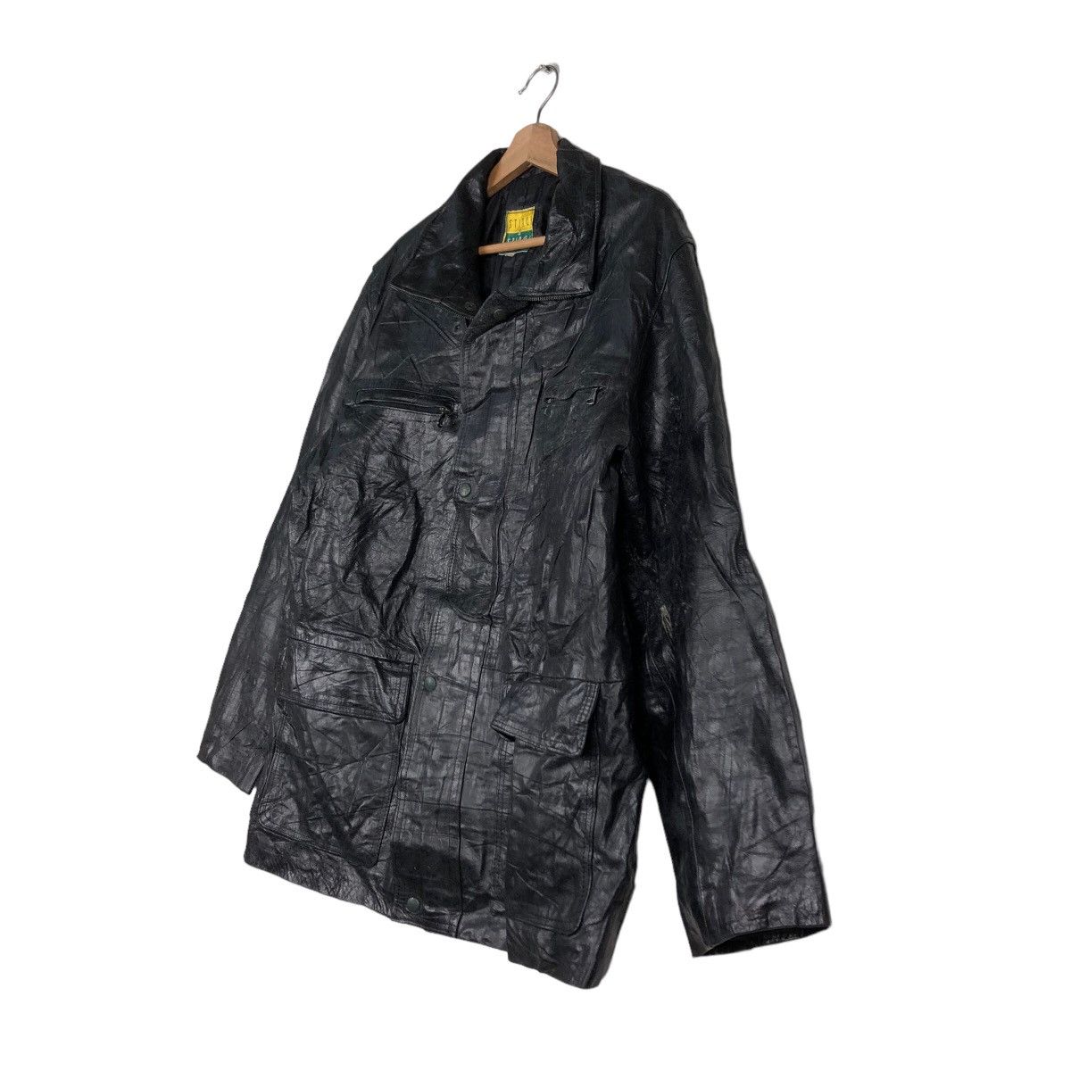 Japanese Brand 🔥Vintage Genuine Leather Jacket Stingi & Stingi Vera Pelle Size US L / EU 52-54 / 3 - 2 Thumbnail