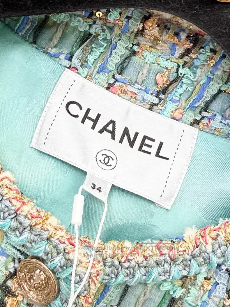 Chanel Chanel 25A show high-end handicraft peacock blue woven gol Size XXS / US 00 / IT 34 - 5 Thumbnail