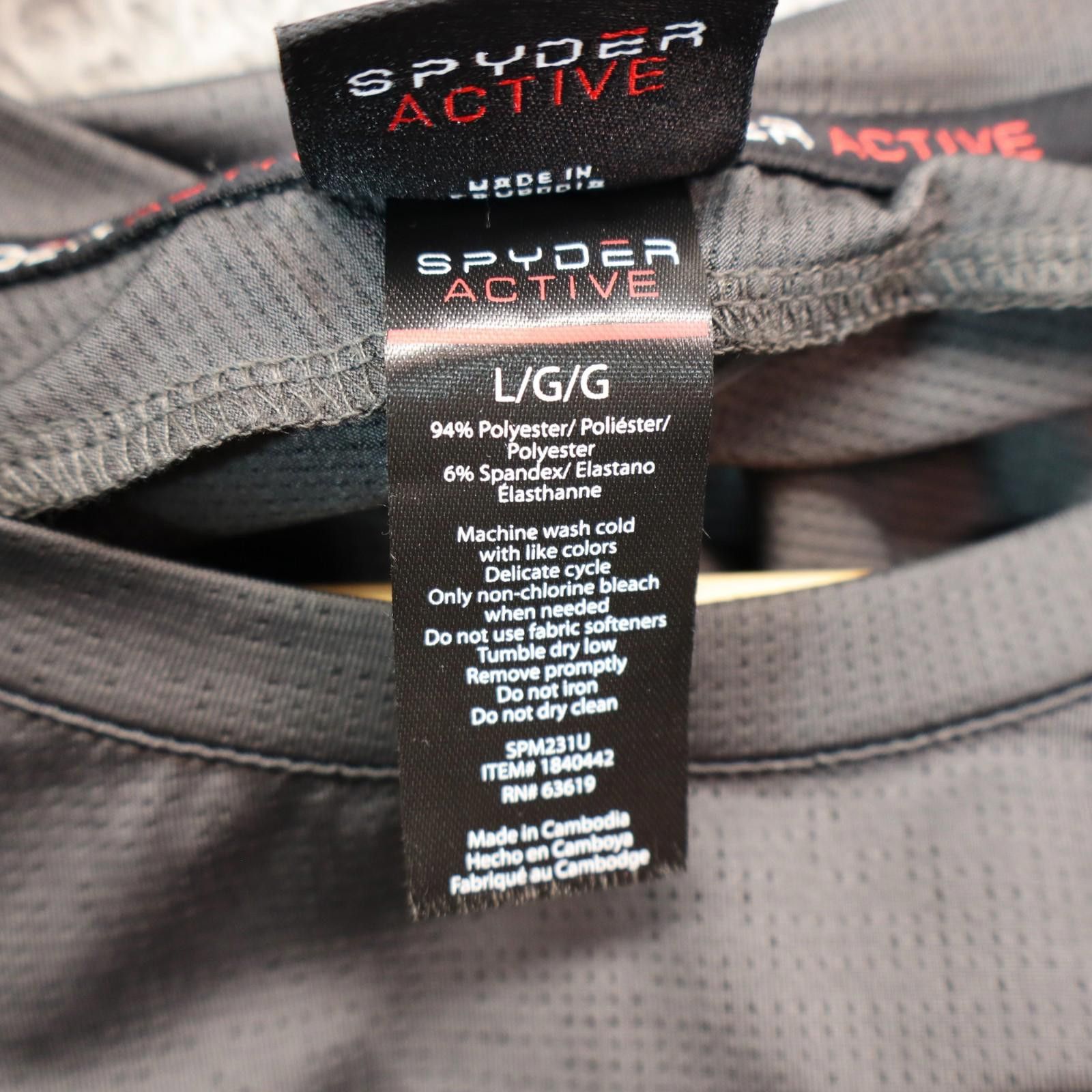 Spyder Spyder Active T-Shirt Men Large Black Crew Neck Performance Size US L / EU 52-54 / 3 - 6 Thumbnail