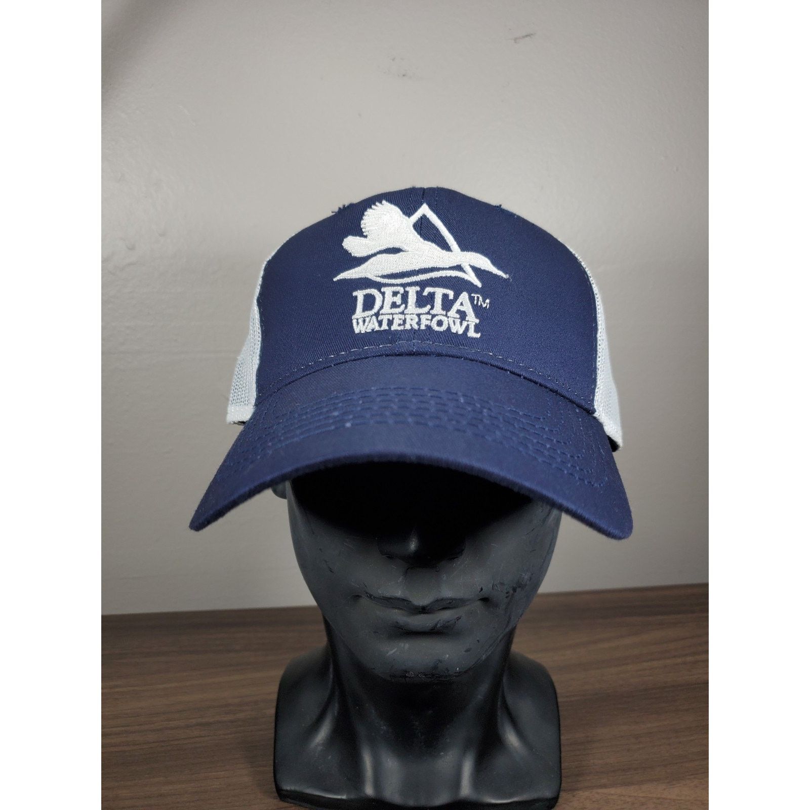 Port Authority Delta Waterfowl Trucker Hat Mesh Cap Navy Blue Duck Hunting Size ONE SIZE - 2 Thumbnail