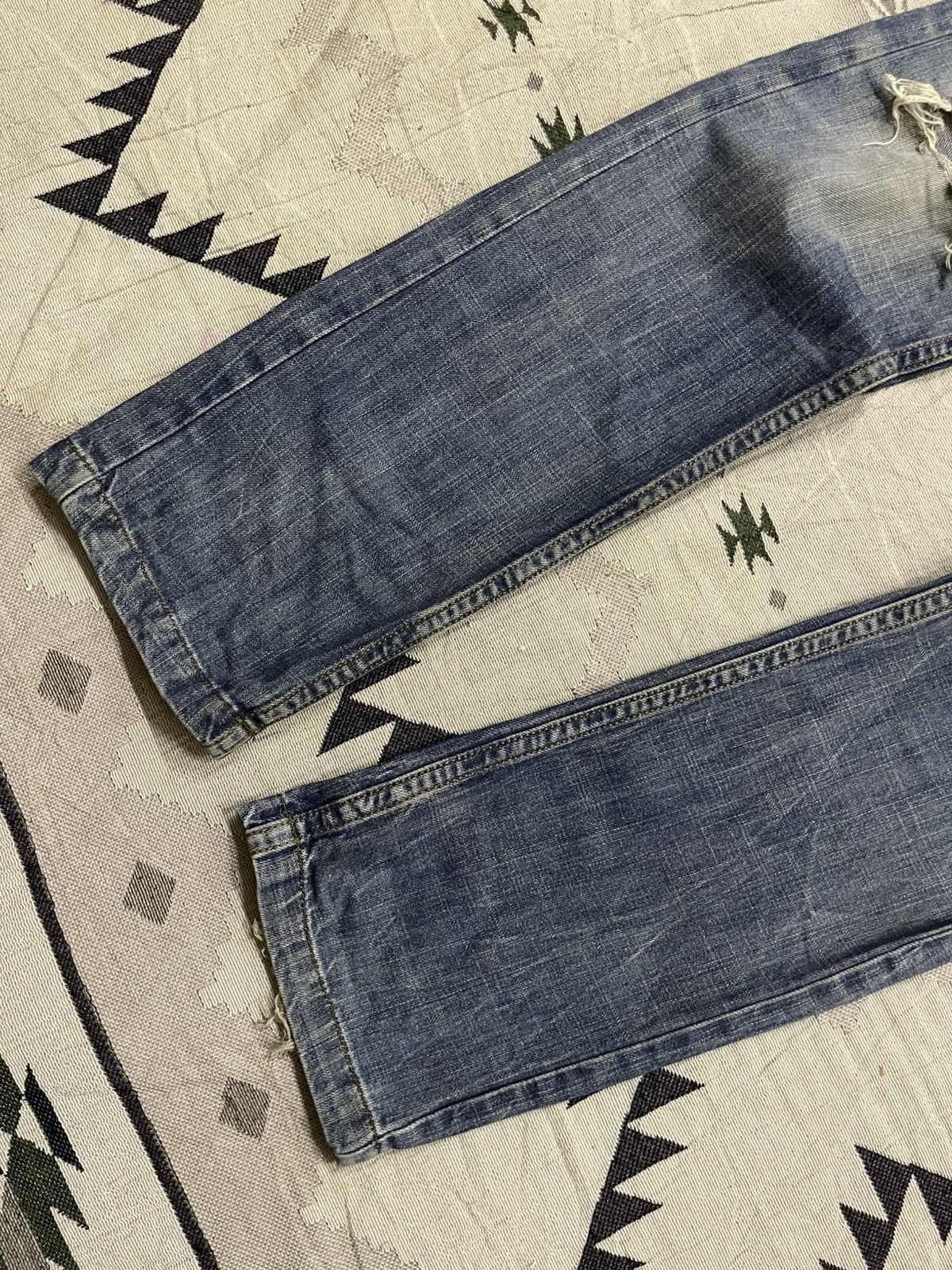 If Six Was Nine 2000s RIOBERA JEANS WASHABLE DISTRESSED JEANS RARE DESIGN Size US 30 / EU 46 - 4 Thumbnail