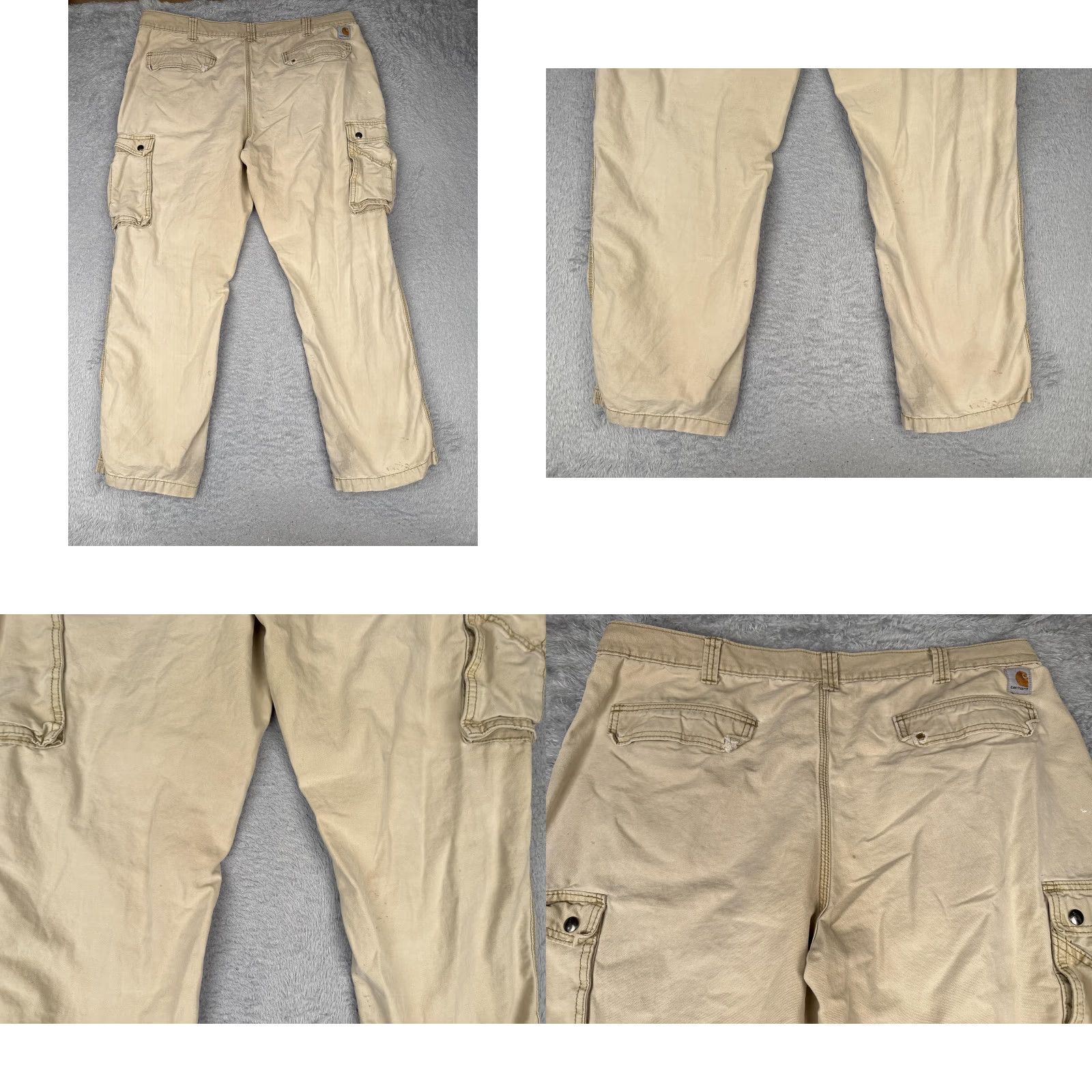 Carhartt Carhartt Mens Pants 40x32 Tan Cargo Canvas Relaxed Straight Workwear Utility Size US 40 / EU 56 - 9 Thumbnail