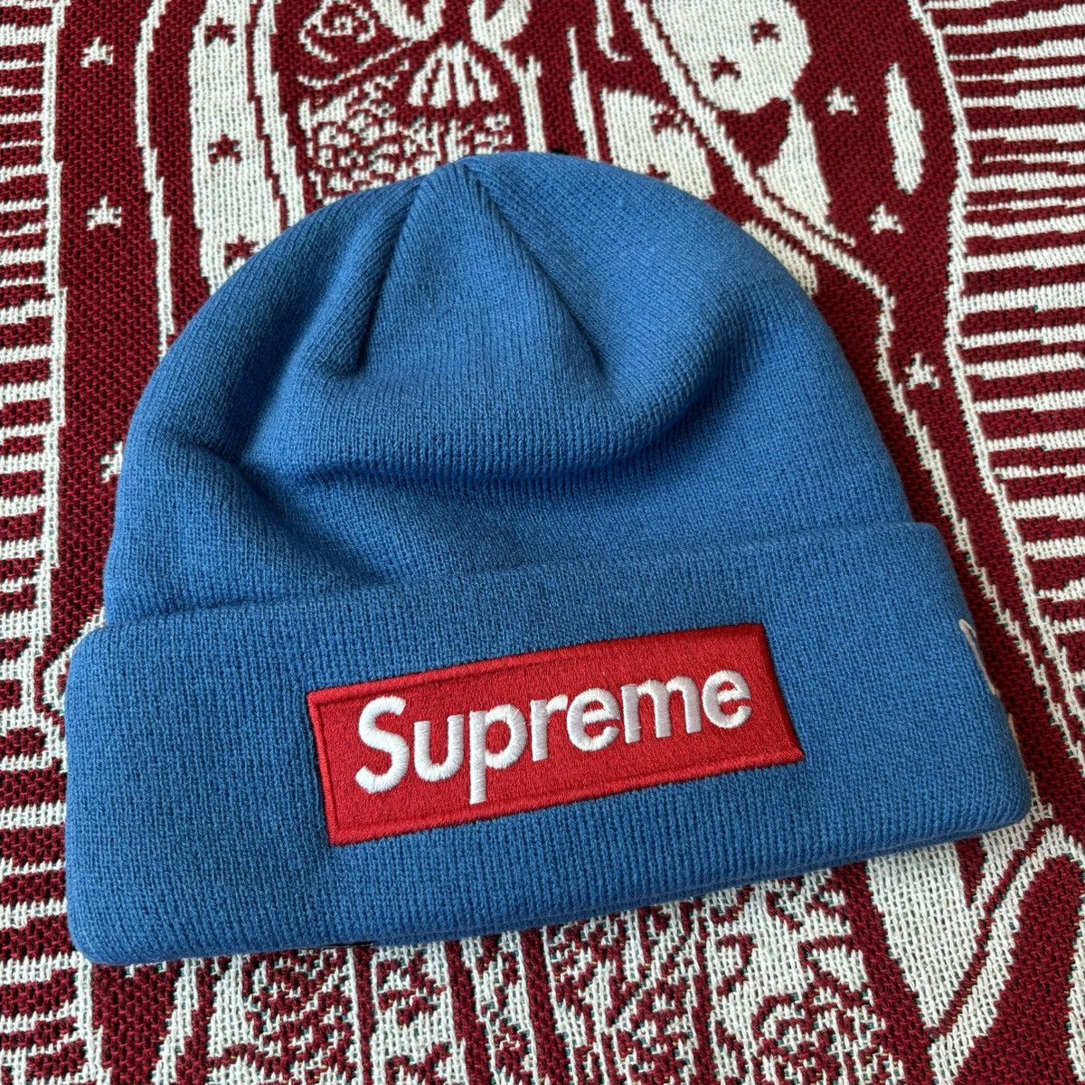 Supreme FW22 Supreme New Era Box Logo Beanie Blue OS | Grailed