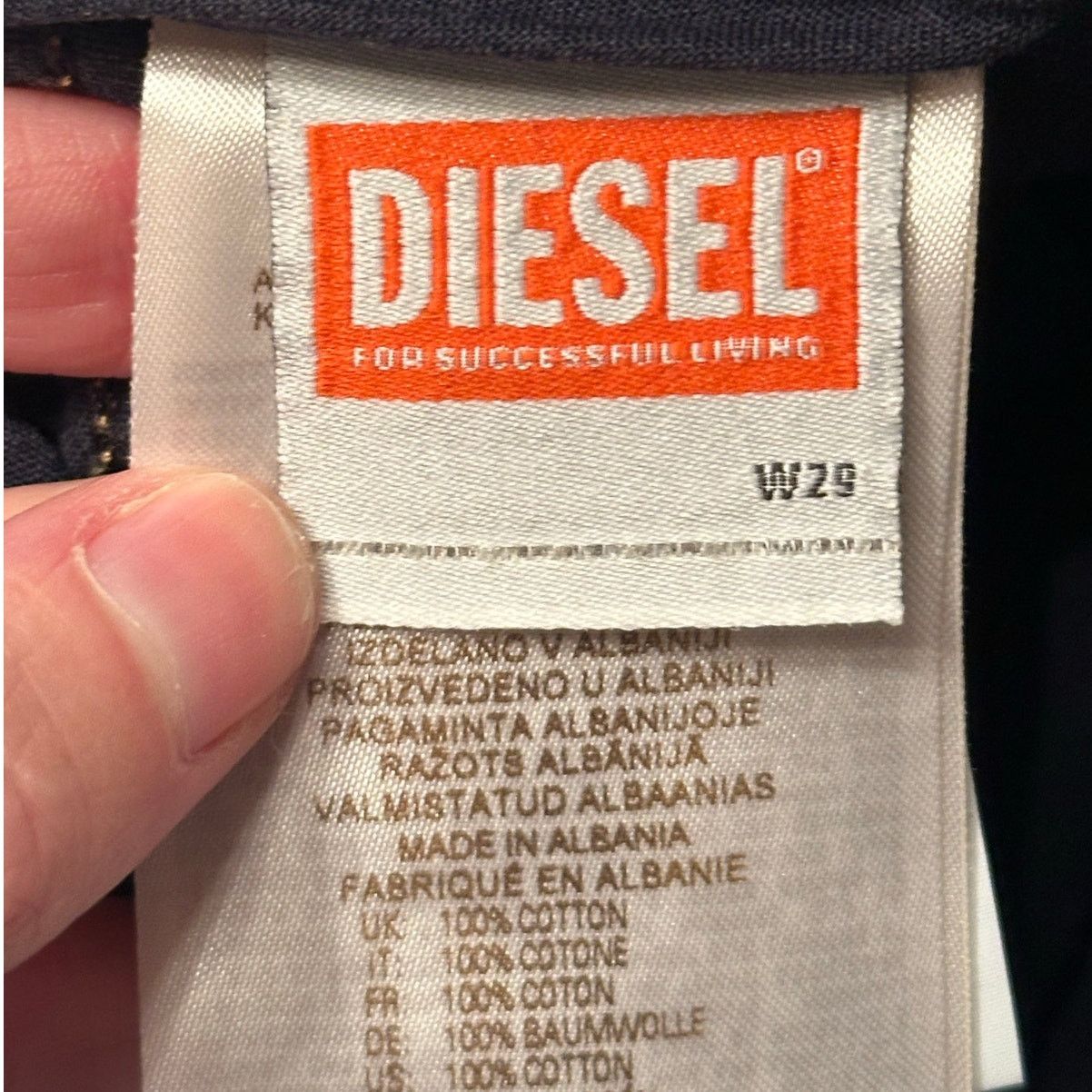 Diesel D-Chino-Work Straight Relaxed Jeans 0jgas size 29 Dusty Blue Size US 29 - 2 Thumbnail
