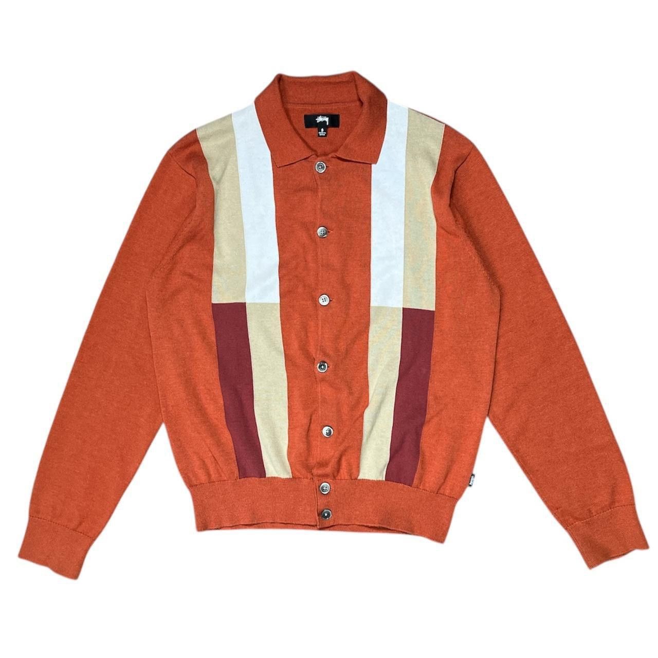 Stussy stussy color block burnt orange cardigan Size US S / EU 44-46 / 1 - 1 Thumbnail