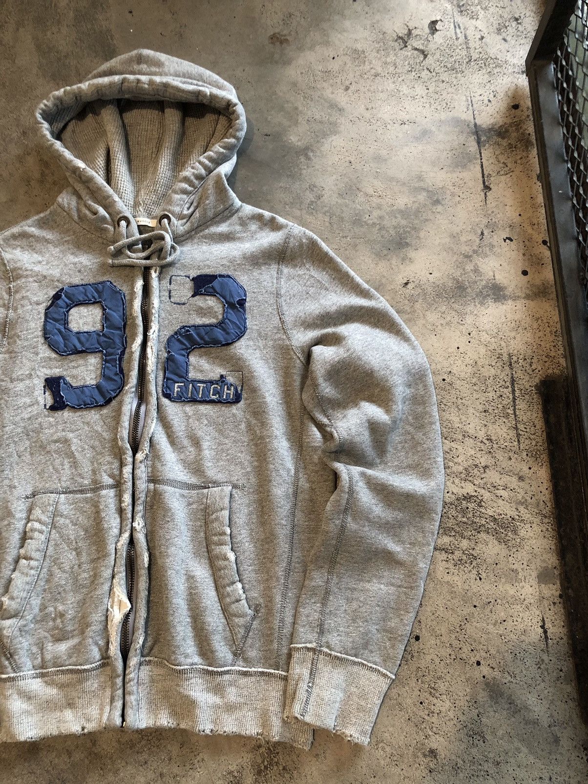 If Six Was Nine JAPANESE ABERCROMBIE & FITCH DISTRESSED ZIP HOODIE LGB STYLE Size US XL / EU 56 / 4 - 2 Thumbnail