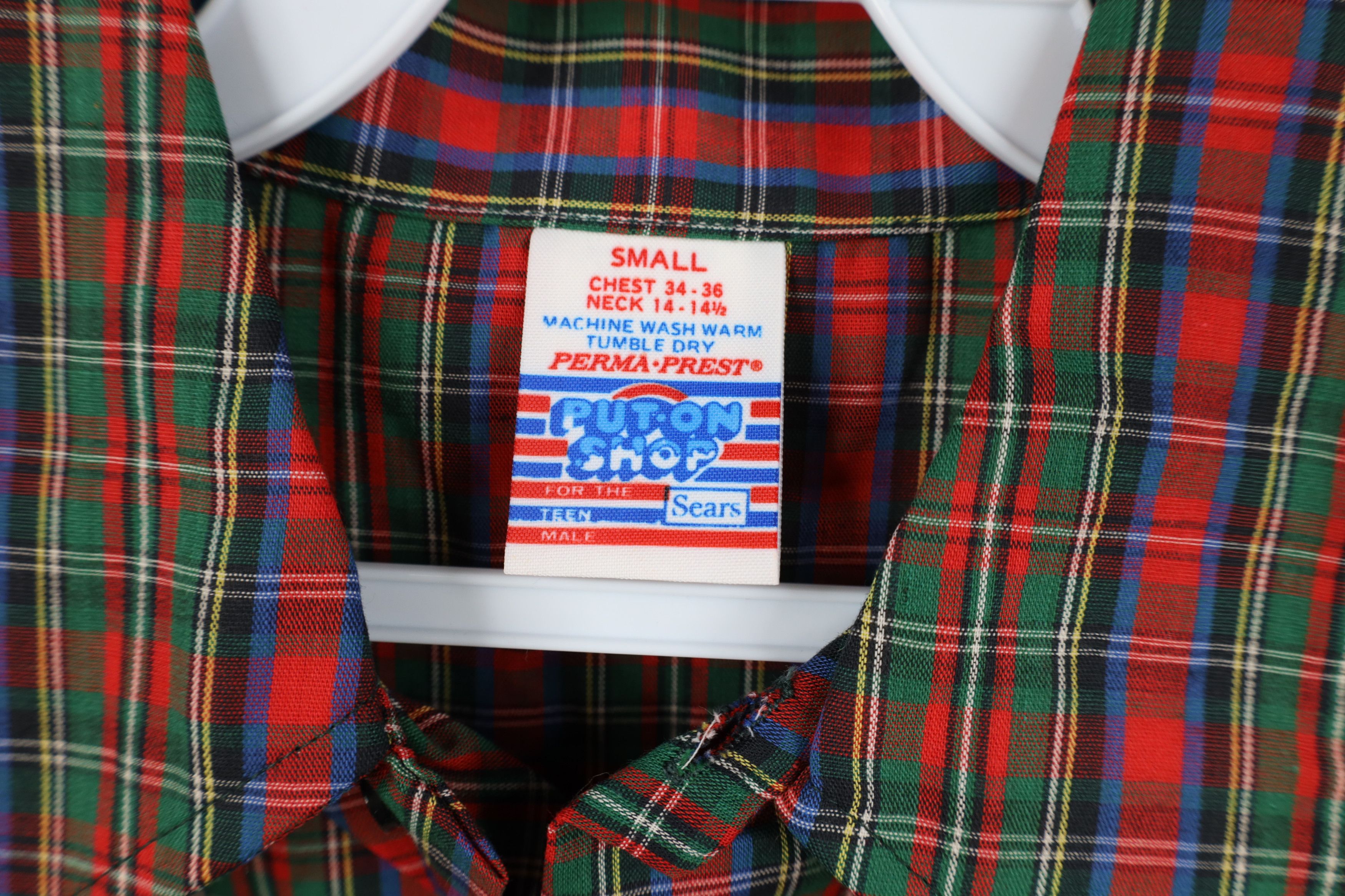 Vintage Deadstock Vintage 70s Streetwear Button Shirt Plaid USA Size US S / EU 44-46 / 1 - 5 Thumbnail