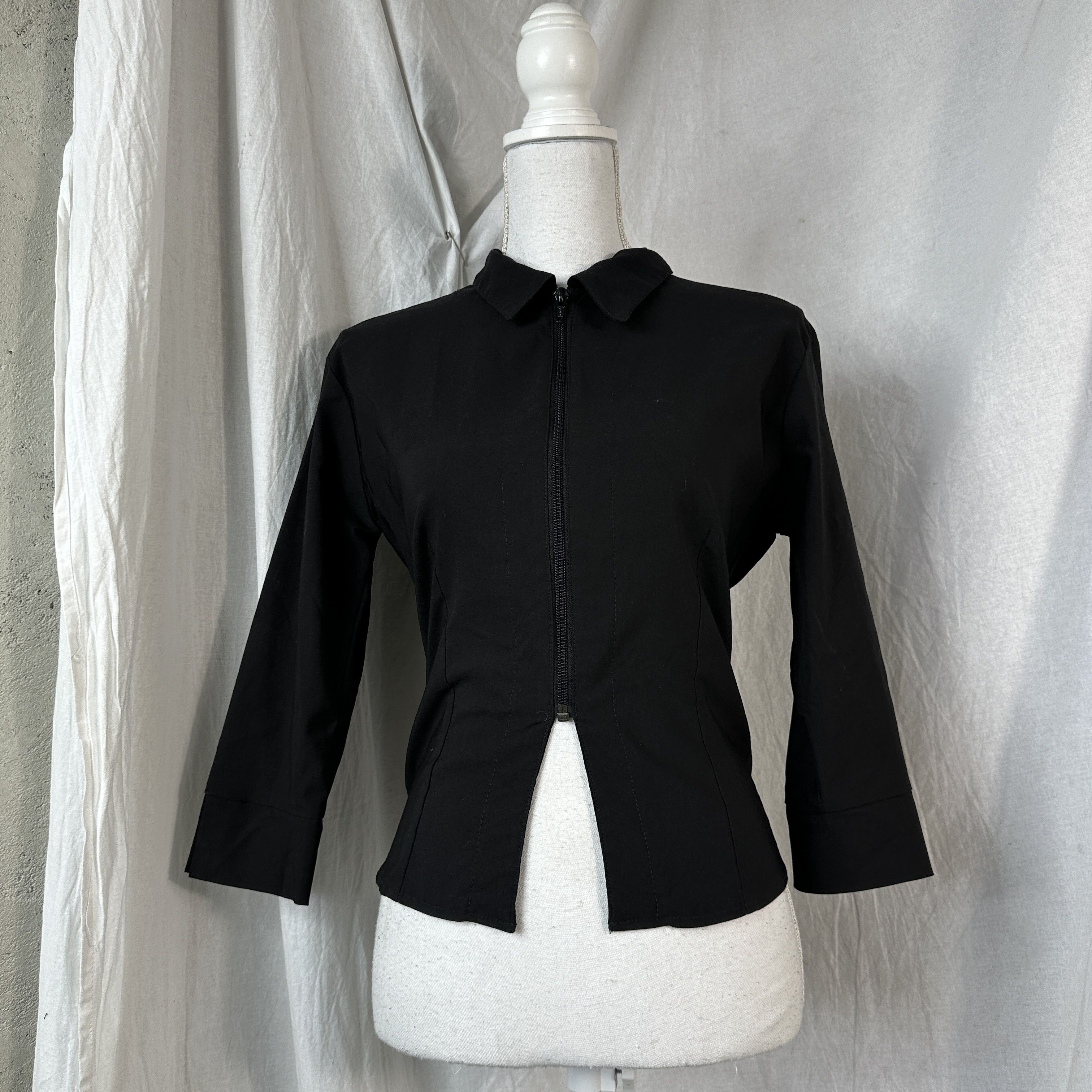 Vintage Top Vintage Zip Fitted Viscose Size S / US 4 / IT 40 - 5 Thumbnail
