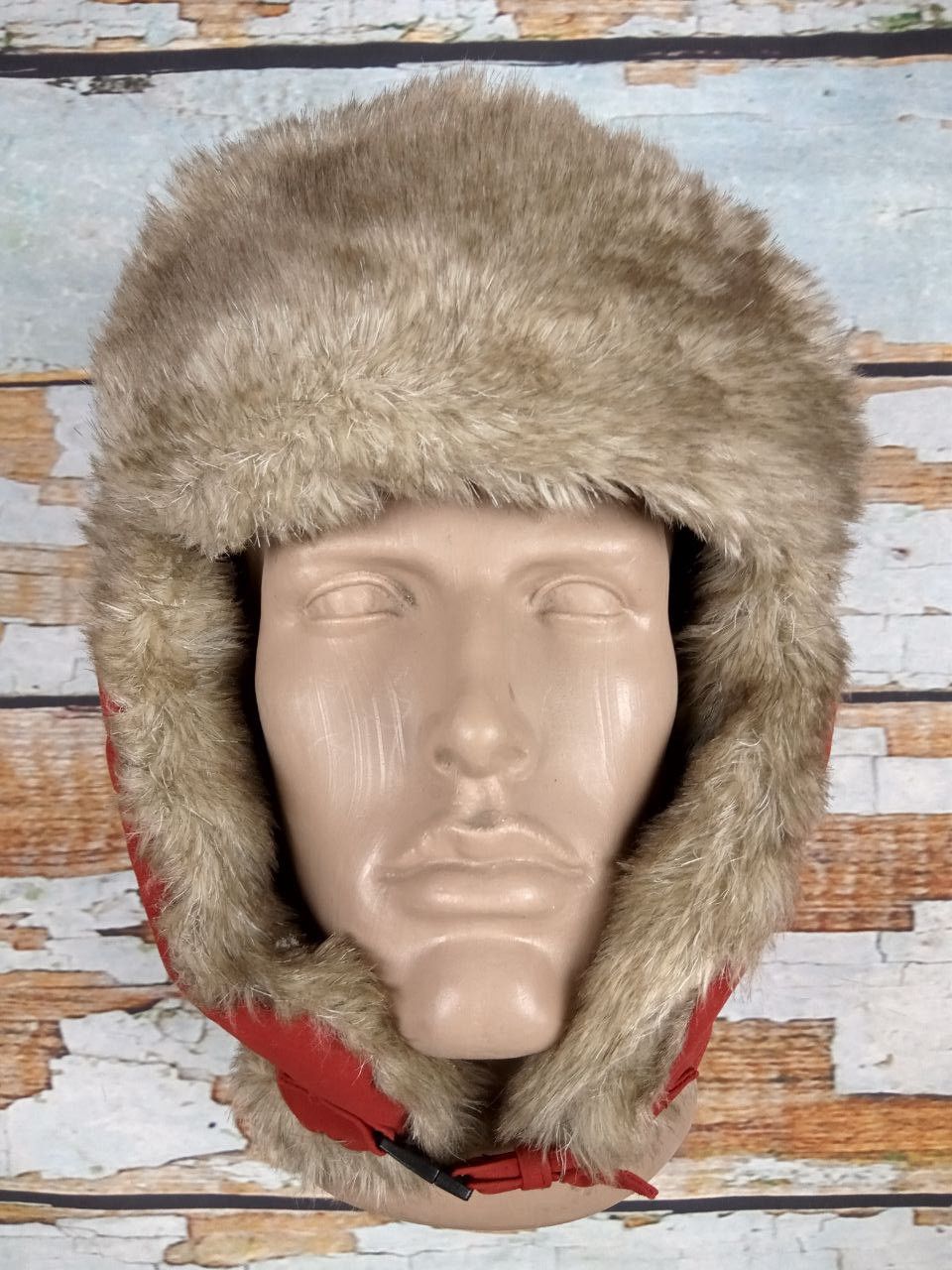 Napapijri Napapijri Geographic Red Trapper Hat OS Ushanka Winter Cap Size ONE SIZE - 1 Thumbnail