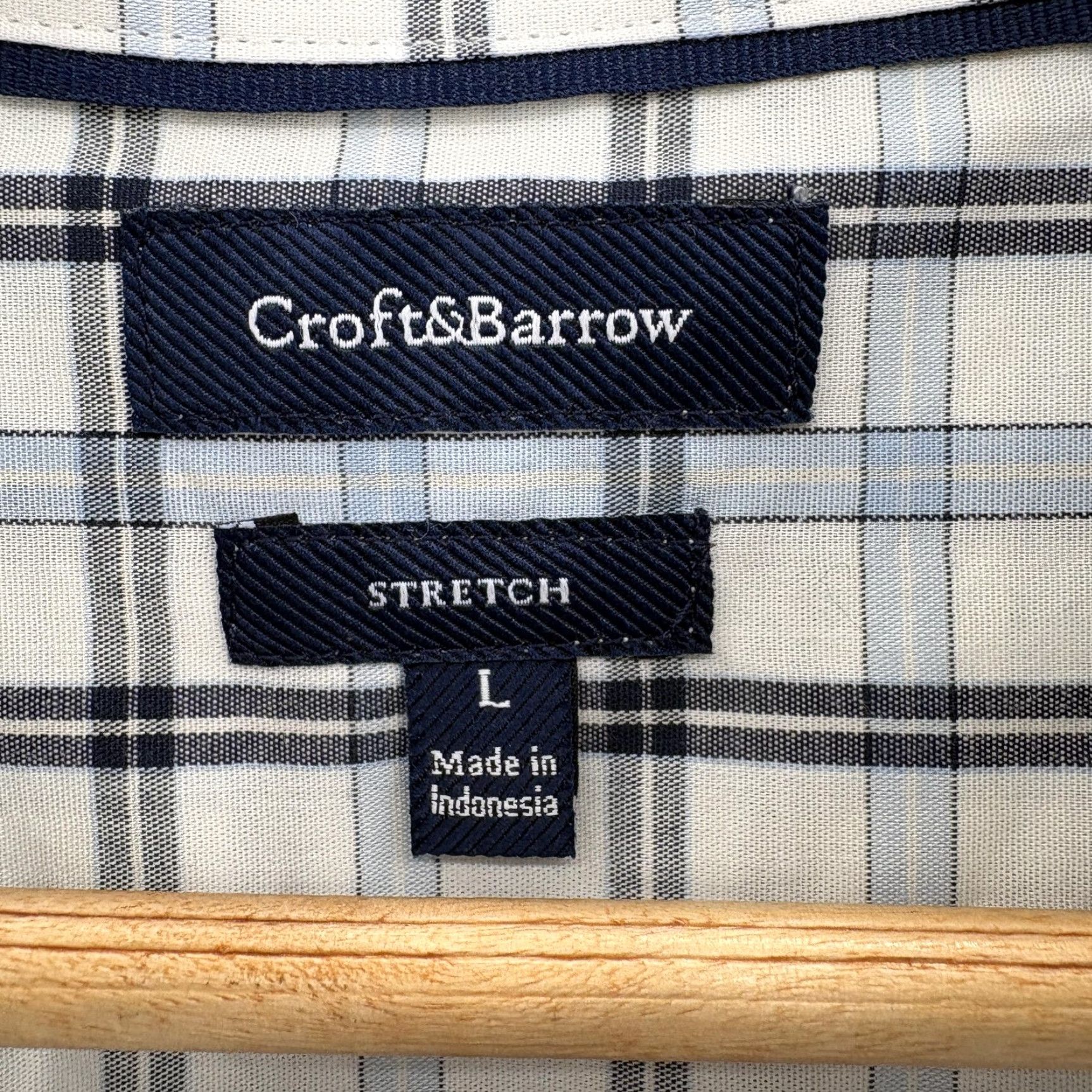 Croft & Barrow Croft & Barrow Shirt Mens Large White Plaid Long Sleeve True Comfort Stretch NWT Size US L / EU 52-54 / 3 - 3 Thumbnail