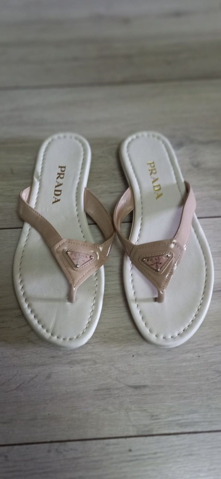 image of Prada Flip Flop Thong Shoes in Pink, Women's (Size 6)