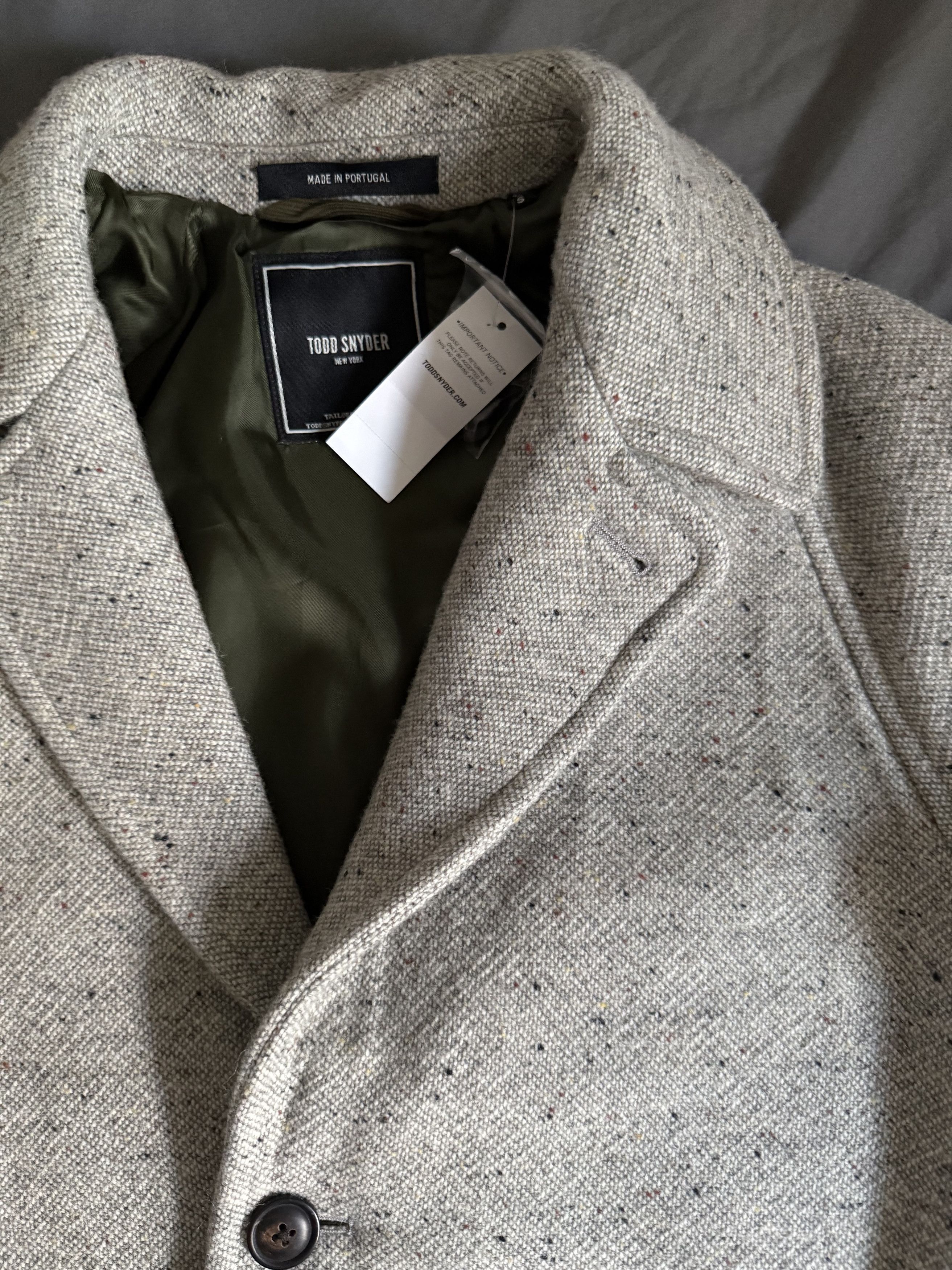 Todd Snyder Todd Snyder Italian Donegal Wool Carcoat SMALL $1298 Size US S / EU 44-46 / 1 - 11 Thumbnail