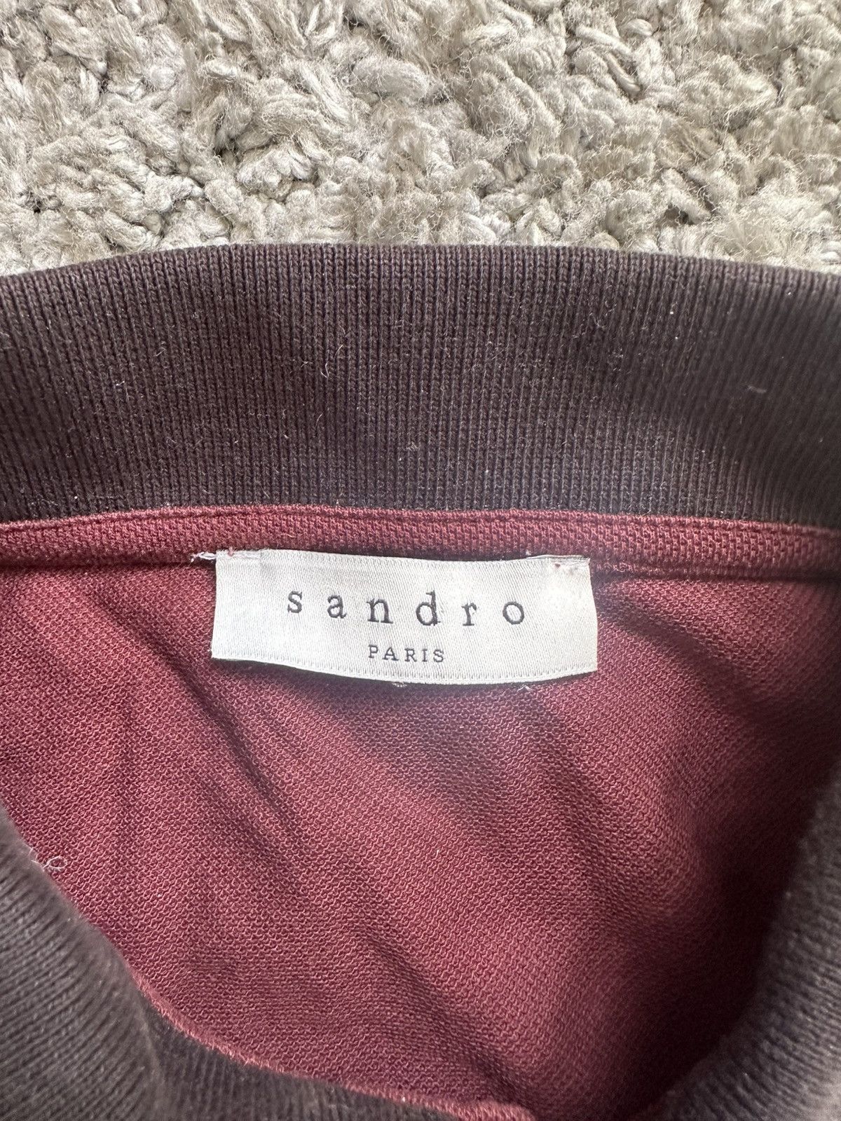 Sandro Sandro Paris Burgundy Top Silk Blend Minimal Luxury Size US S / EU 44-46 / 1 - 2 Thumbnail
