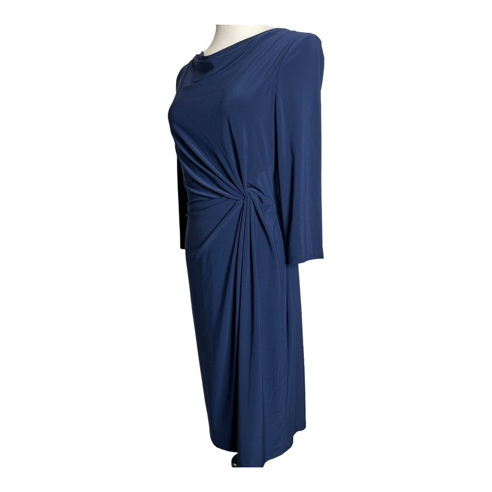 Ralph Lauren Ralph Lauren navy blue 3/4 sleeves cowl neck dress size 2 Size XS / US 0-2 / IT 36-38 - 10 Thumbnail