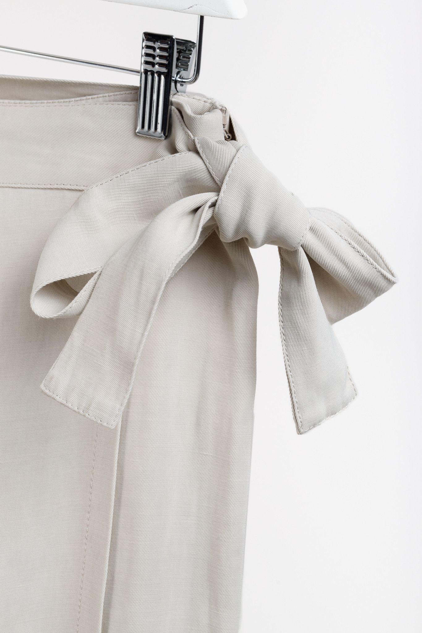 Sarah Pacini Sarah Pacini Khaki Viscose-Blend Wide-Leg Pant Skirt Size 28" / US 6 / IT 42 - 5 Thumbnail