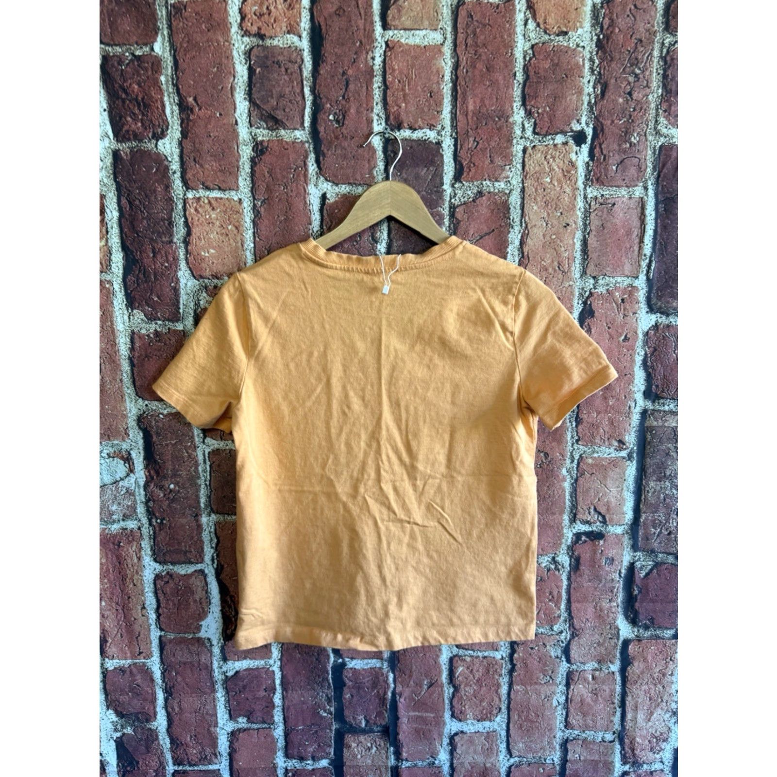Zara Zara T-Shirt Womens Orange Short Sleeve V-Neck Size M Cropped Size M / US 6-8 / IT 42-44 - 2 Thumbnail