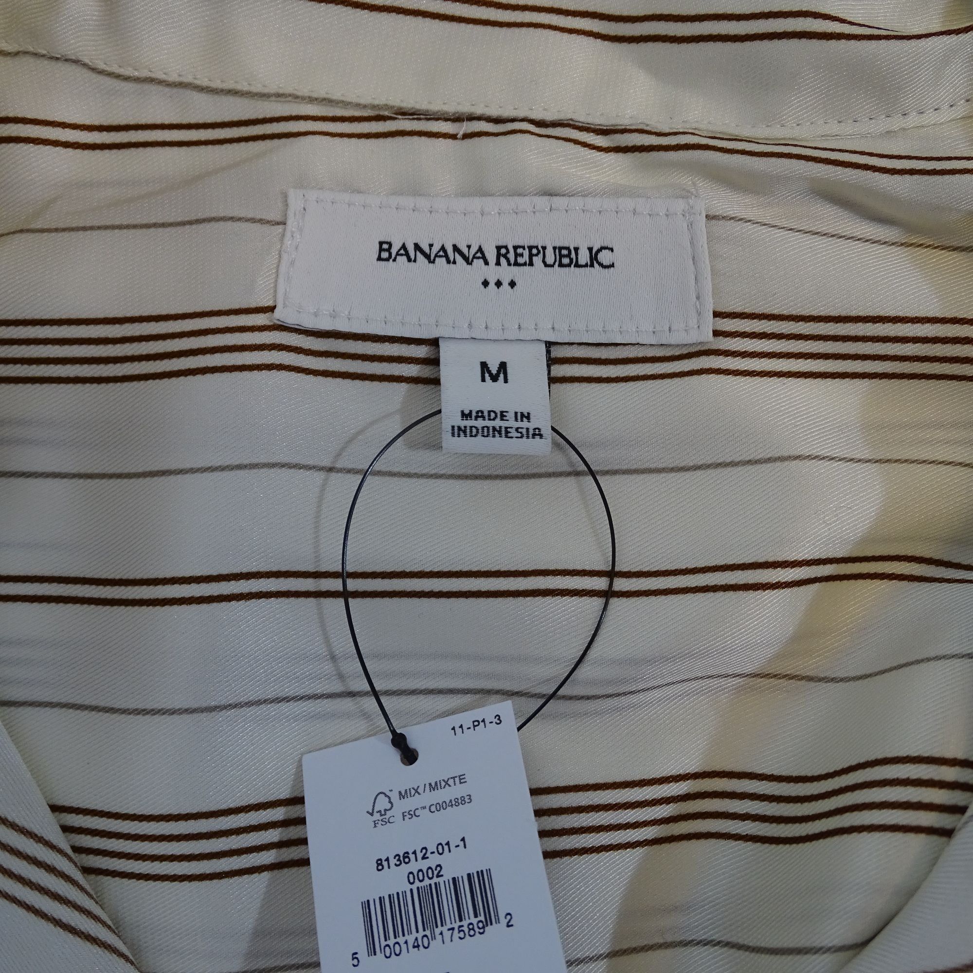 Banana Republic Banana Republic Classic Perfect Silky Shirt Stripe Size M Size M / US 6-8 / IT 42-44 - 7 Thumbnail
