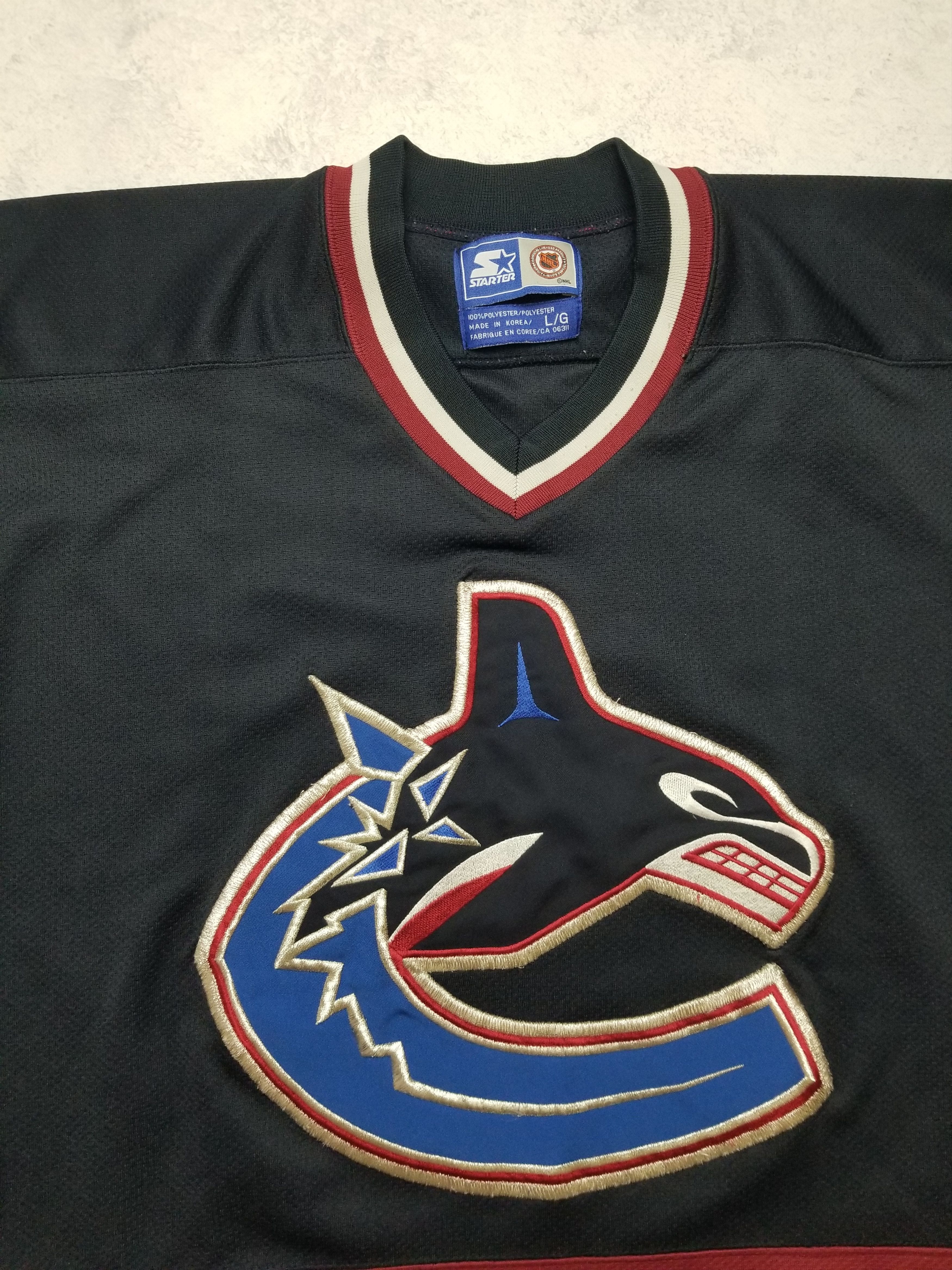 Starter Vintage Starter Vancouver Canucks Blue Orca Logo NHL Jersey Size US L / EU 52-54 / 3 - 13 Thumbnail