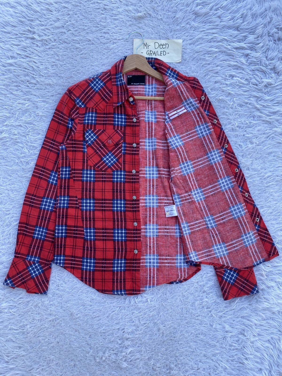 Number (N)ine Rare Number Nine Checkered Flannel Shirt Size US S / EU 44-46 / 1 - 11 Thumbnail