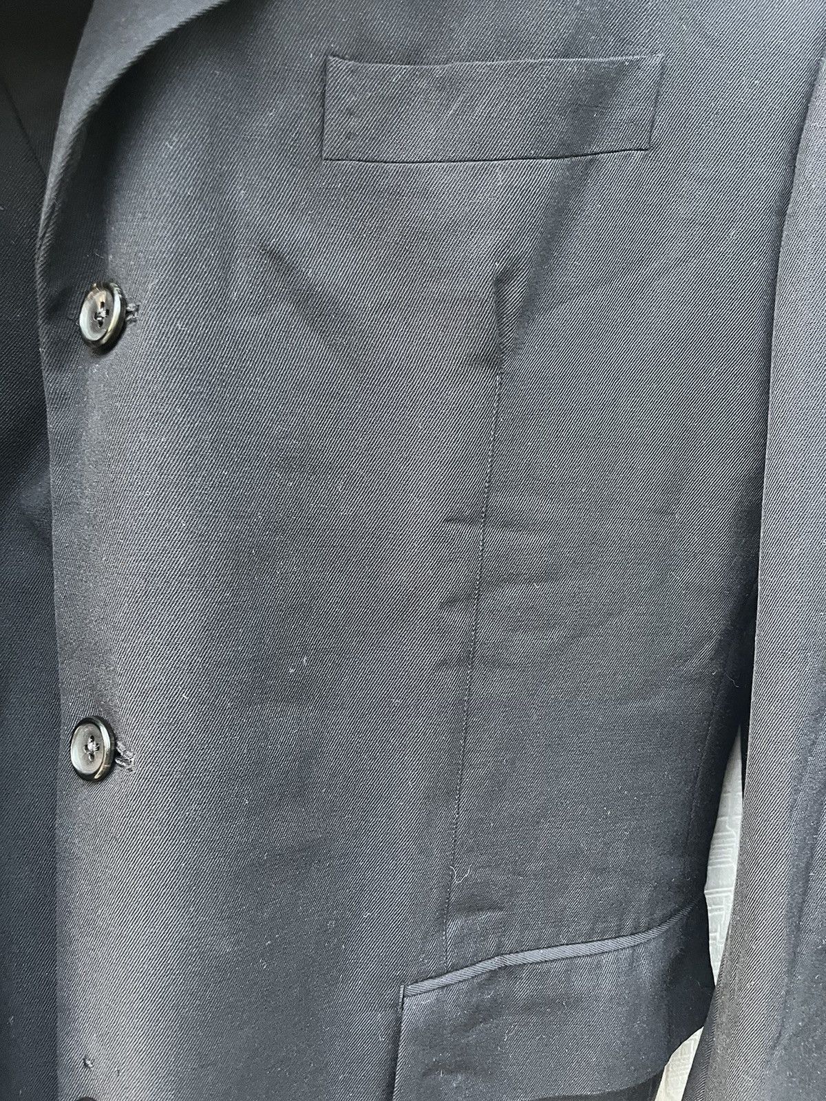 Yohji Yamamoto 90s Yohji Yamamoto Costume d’Homme 2 Piece Suit Gabardine Size 48L - 6 Thumbnail