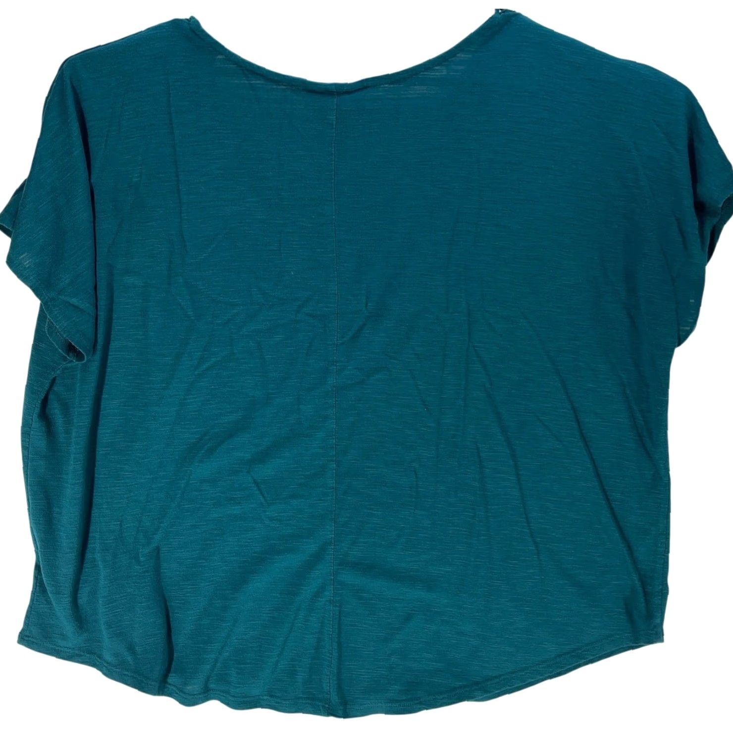 Vintage Ava & Viv Blouse Women 2X Green Short Sleeve Minimalist Casual Pilling V-Neck Pullover Shirt Size XXL / US 16-18 / IT 52-54 - 3 Thumbnail