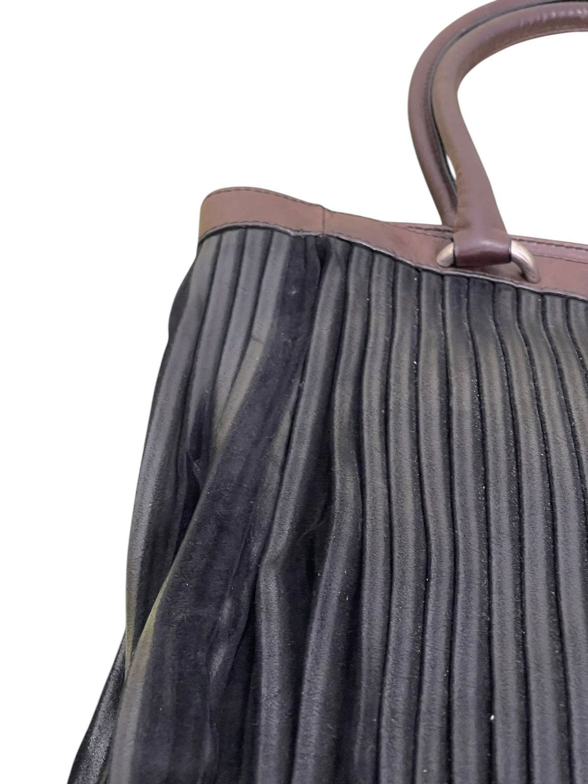Genuine Leather Full Leather Gambini Italy Pleated Tote Shoulder Bag 1🟩5 Size ONE SIZE - 13 Thumbnail