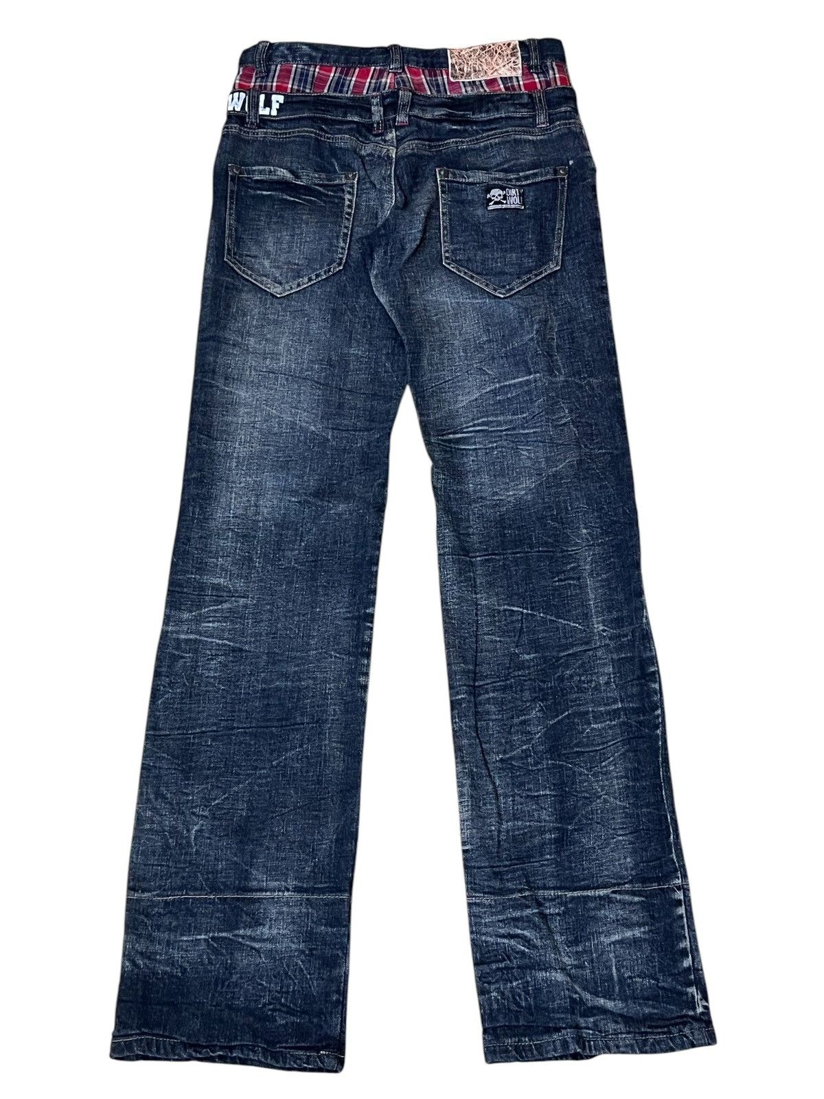 Japanese Brand SICK🔥JAPANESE BRAND DIRTY WOLF DOUBLE WAIST JEANS/DENIM Size US 31 - 2 Thumbnail
