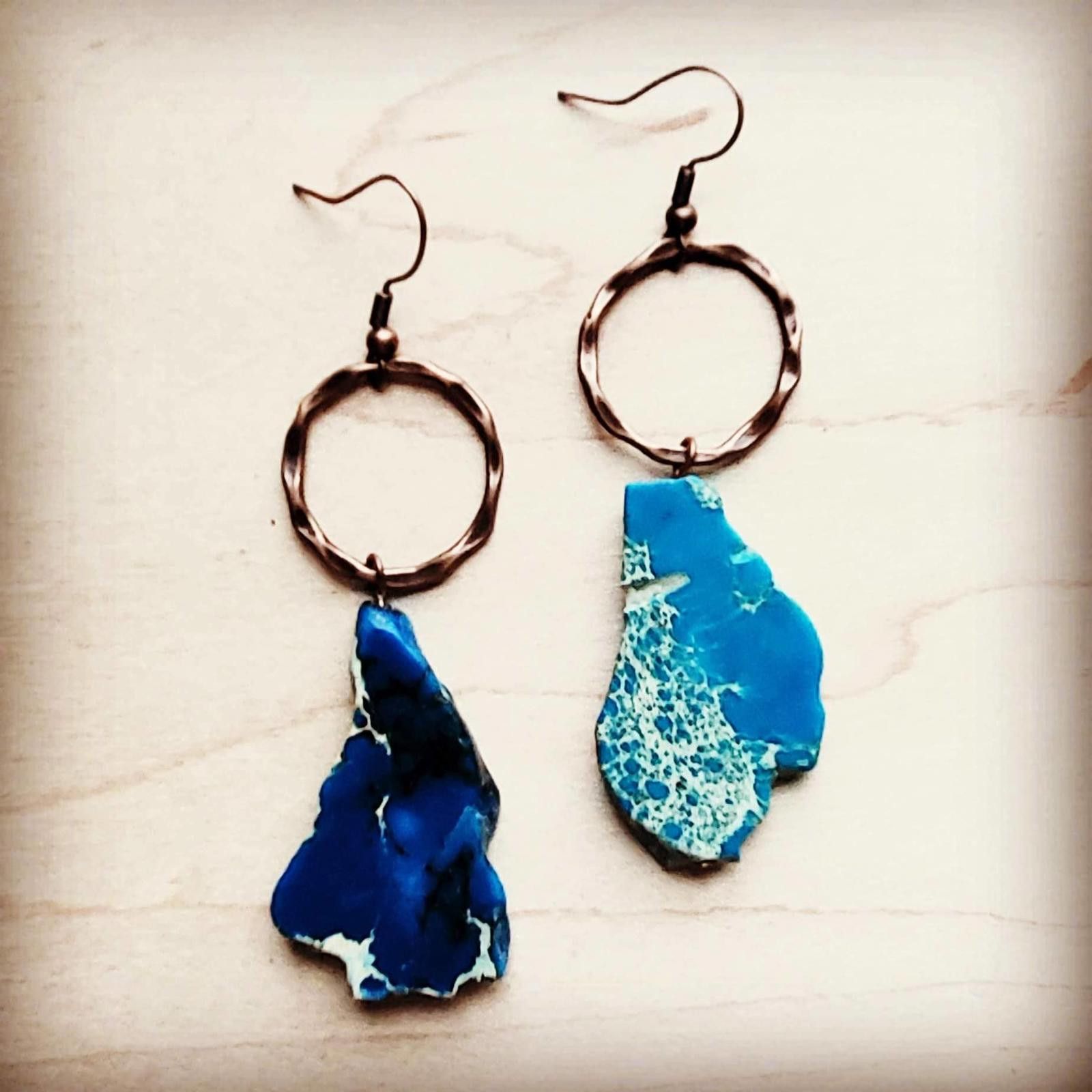 Other Blue Regalite Chunky Earrings Size ONE SIZE - 1 Thumbnail