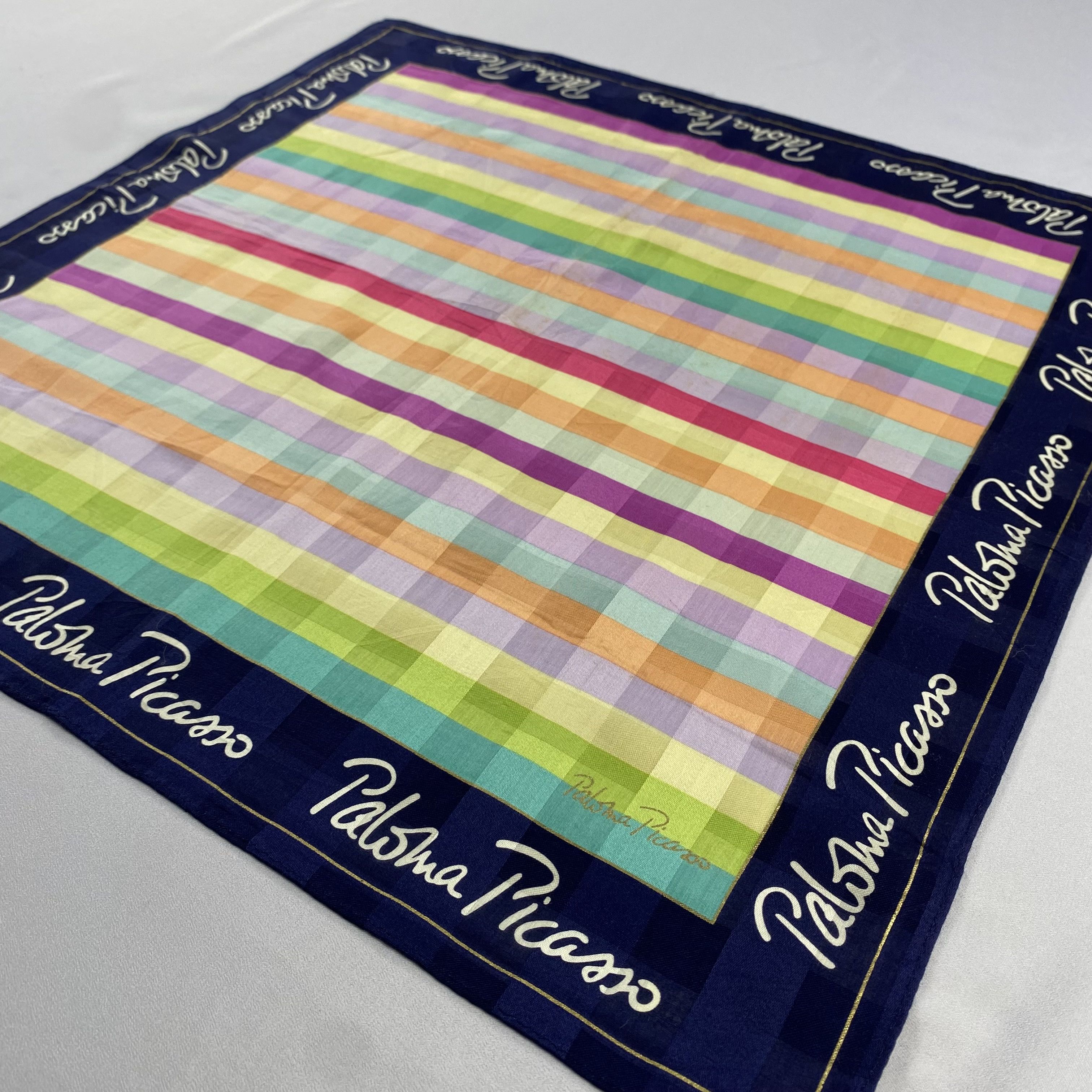 Paloma Picasso × Vintage Paloma Picasso Handkerchief / Neckerchief / Bandana-P797 Size ONE SIZE - 2 Thumbnail