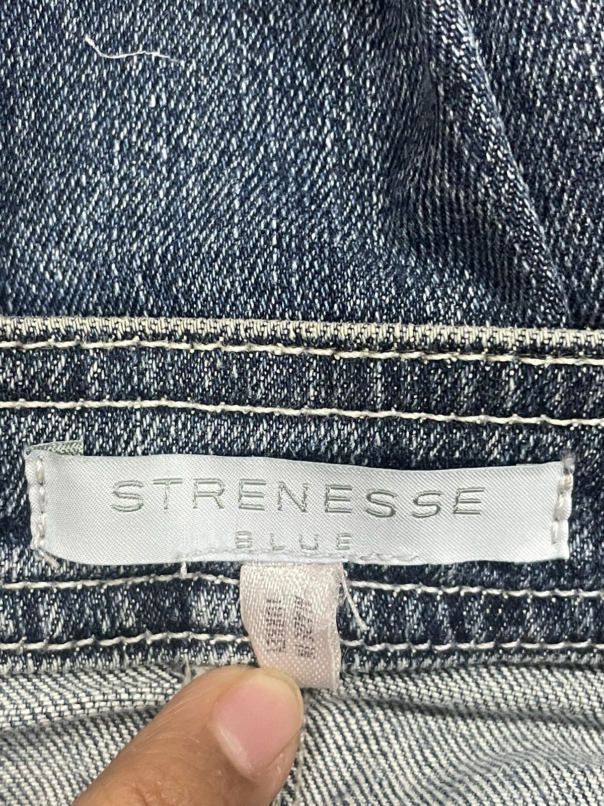 STRENESSE Strenesse Blue Mid Rise Denim Skirt Size 31" - 6 Thumbnail