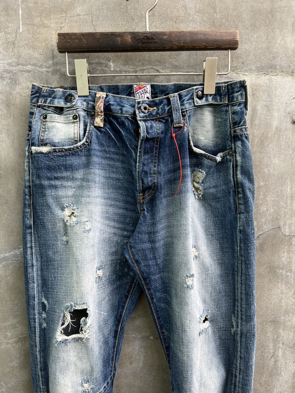 Prps Distressed Denim Jeans Size US 30 / EU 46 - 2 Thumbnail