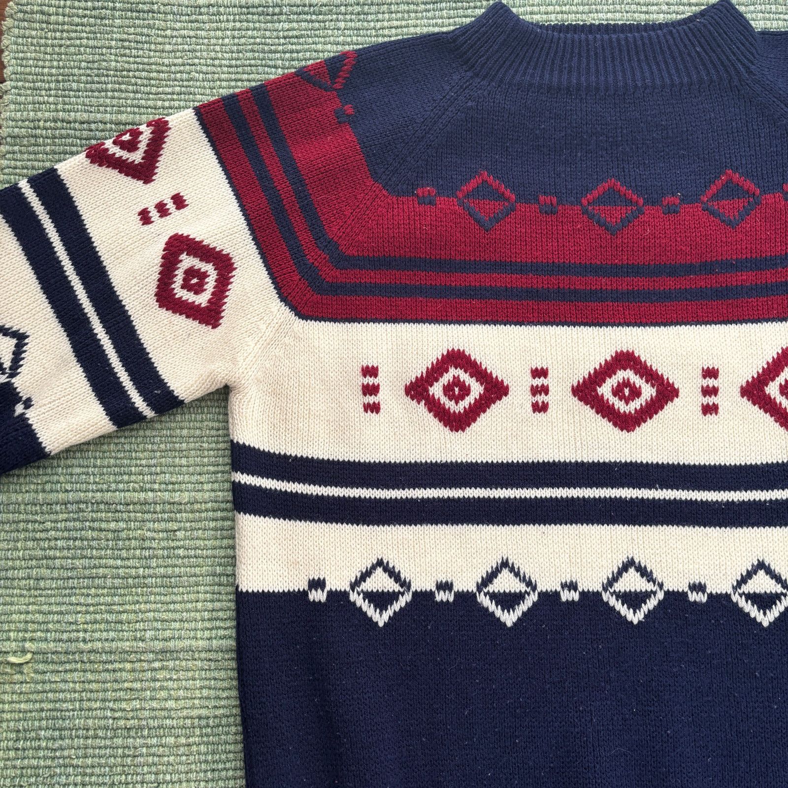 Vintage True vintage 70s wool acrylic mens winter knit sweater Size US L / EU 52-54 / 3 - 3 Thumbnail