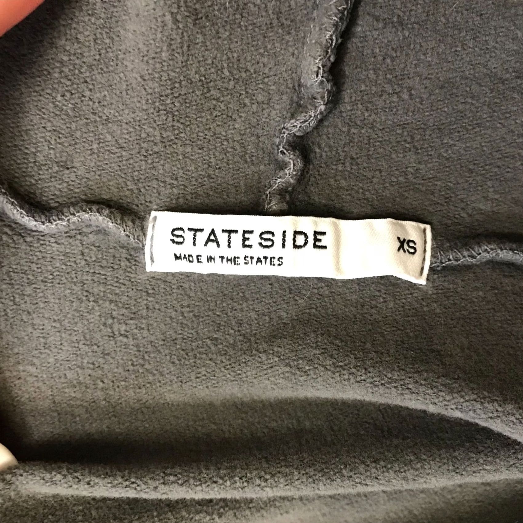 Vintage STATESIDE WOMEN'S XS GRAY LONG SLEEVE OPEN FRONT HOODED COTTON BLEND JACKET Size XS / US 0-2 / IT 36-38 - 7 Thumbnail