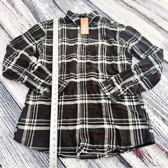 Eddie Bauer NWT Eddie Bauer Black, White, and Red Plaid Cotton Button Do Size US L / EU 52-54 / 3 - 8 Thumbnail