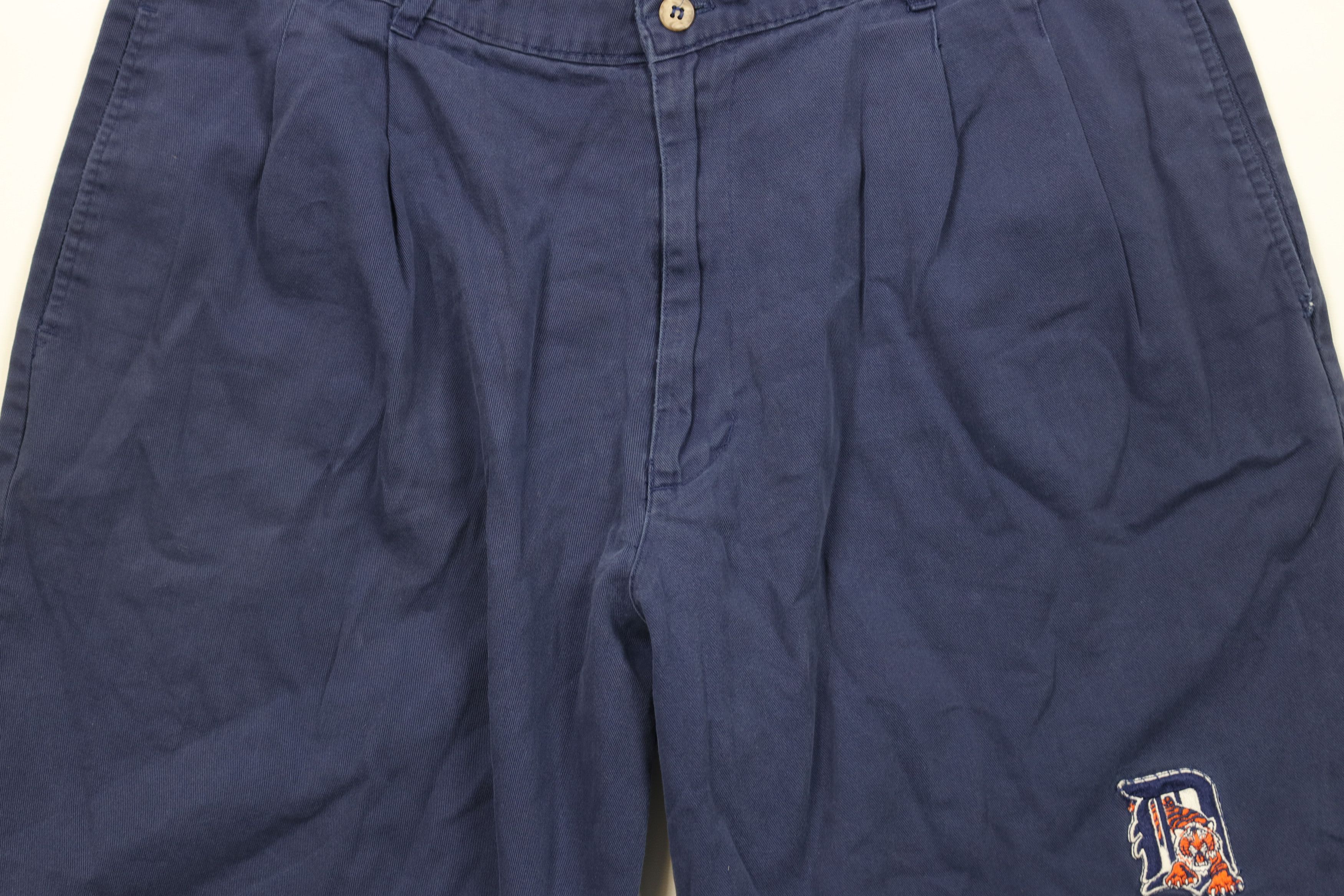 Vintage Vintage 90s Tigers Baseball Chino Golf Shorts Blue Cotton Size US 36 / EU 52 - 3 Thumbnail