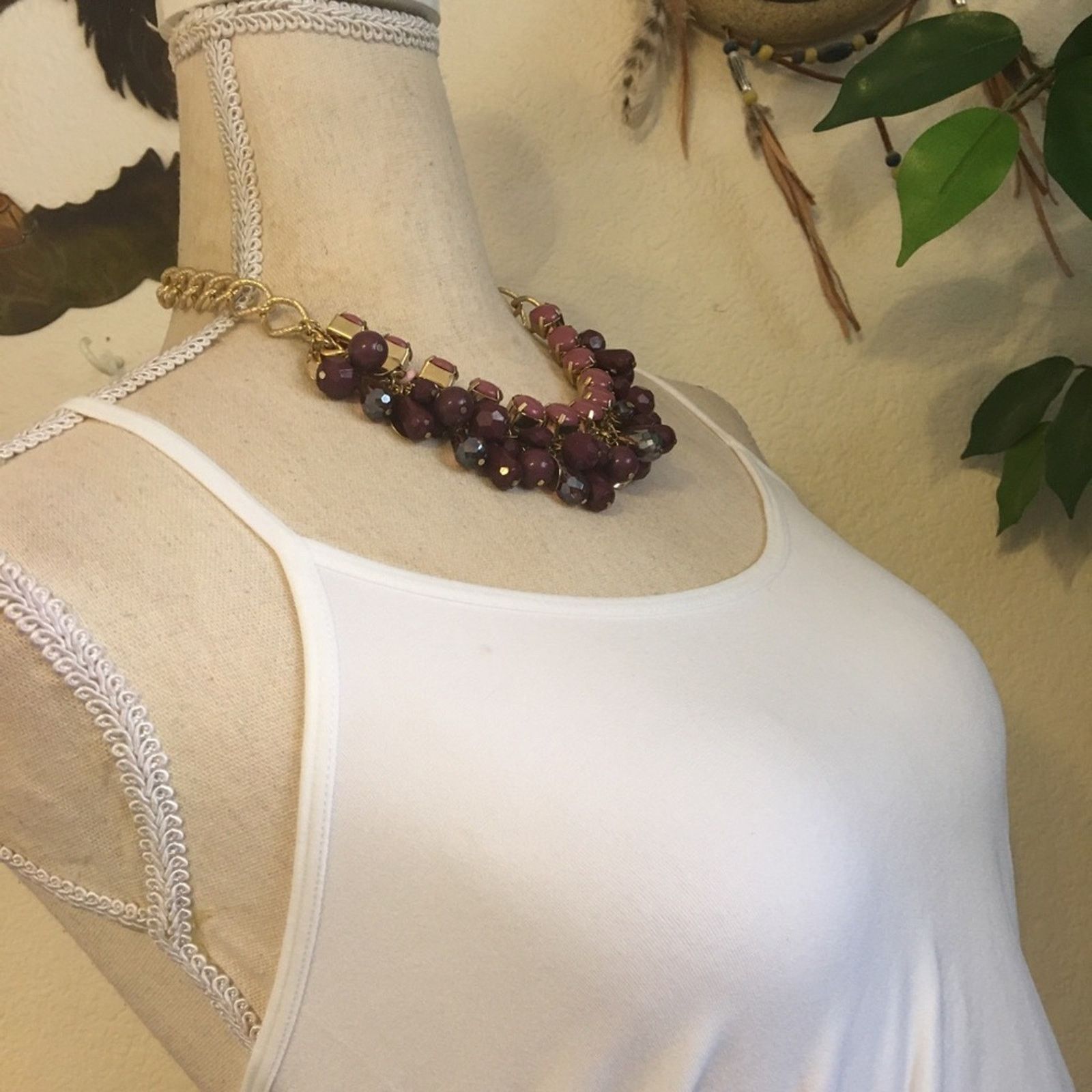 Jewelry Talbots misty lavender cluster beaded necklace Size ONE SIZE - 2 Thumbnail