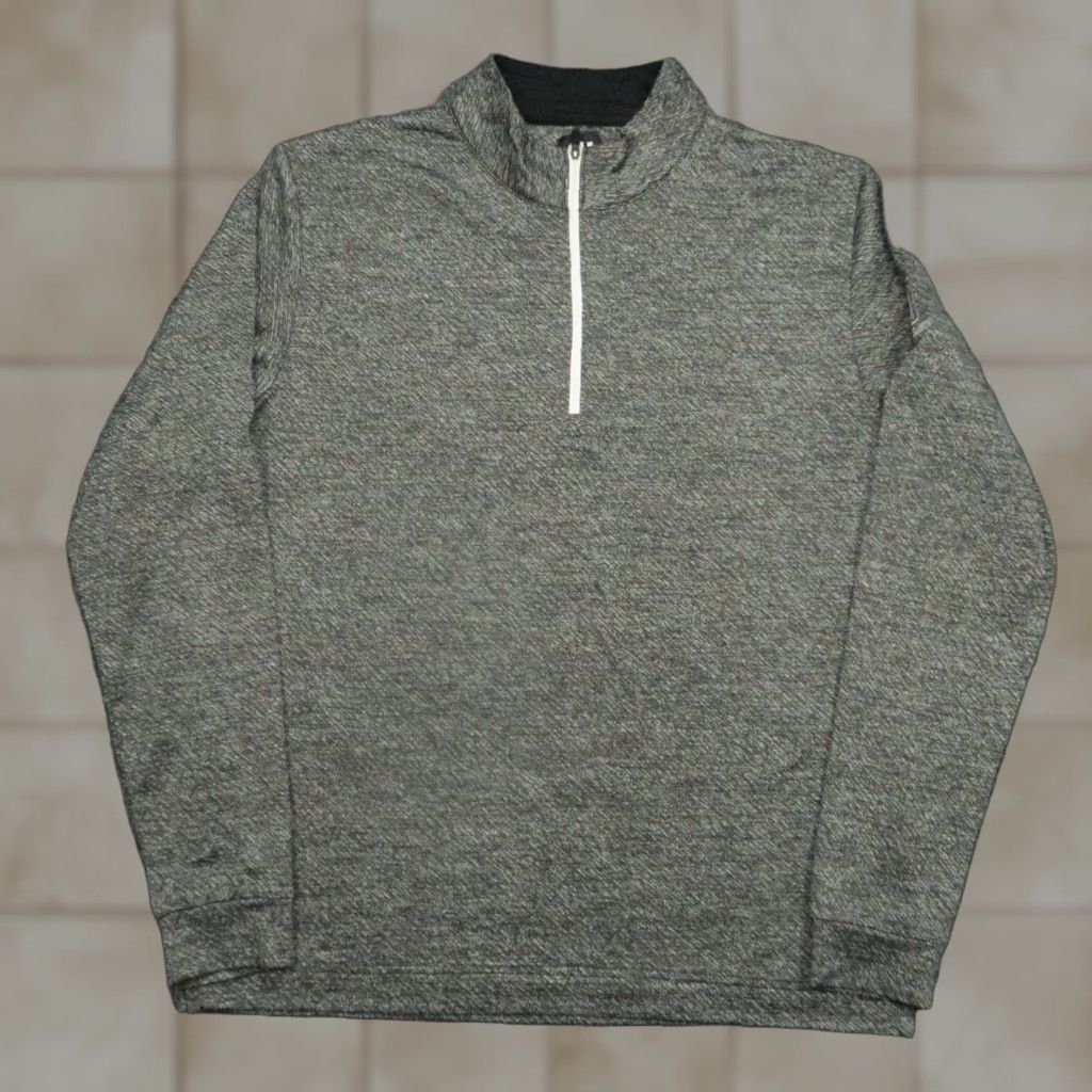 Footjoy FootJoy Pullover Mens M Gray 1/4 Zip Mock Neck Stand-Up Zip Lightweight Breathable Activewear Golf Jersey Shirt Size US M / EU 48-50 / 2 - 1 Thumbnail