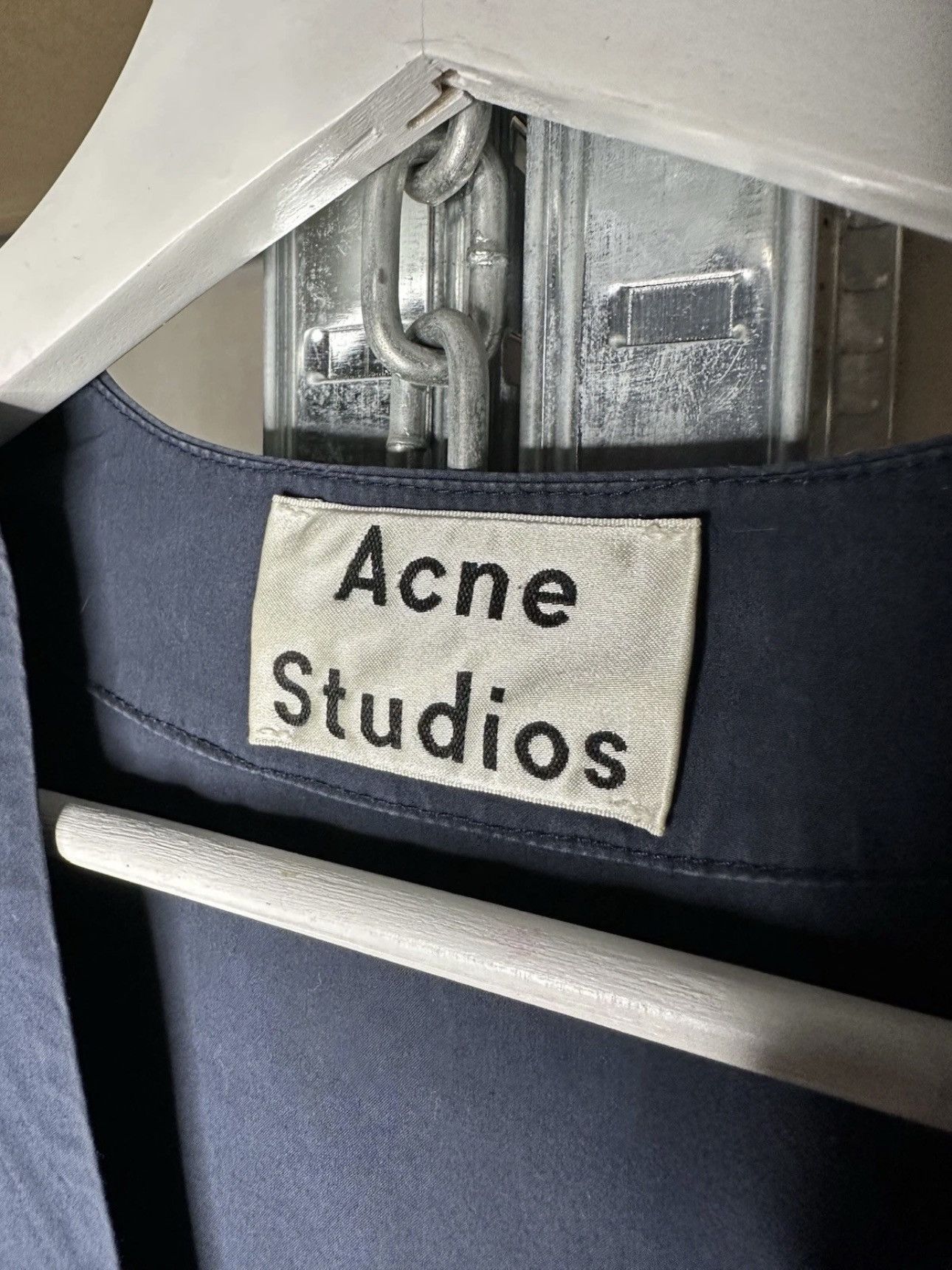 Acne Studios Acne Studios Artsi Tech Pop Dress Navy Midi Tunic Size 34 Size XS / US 0-2 / IT 36-38 - 4 Thumbnail