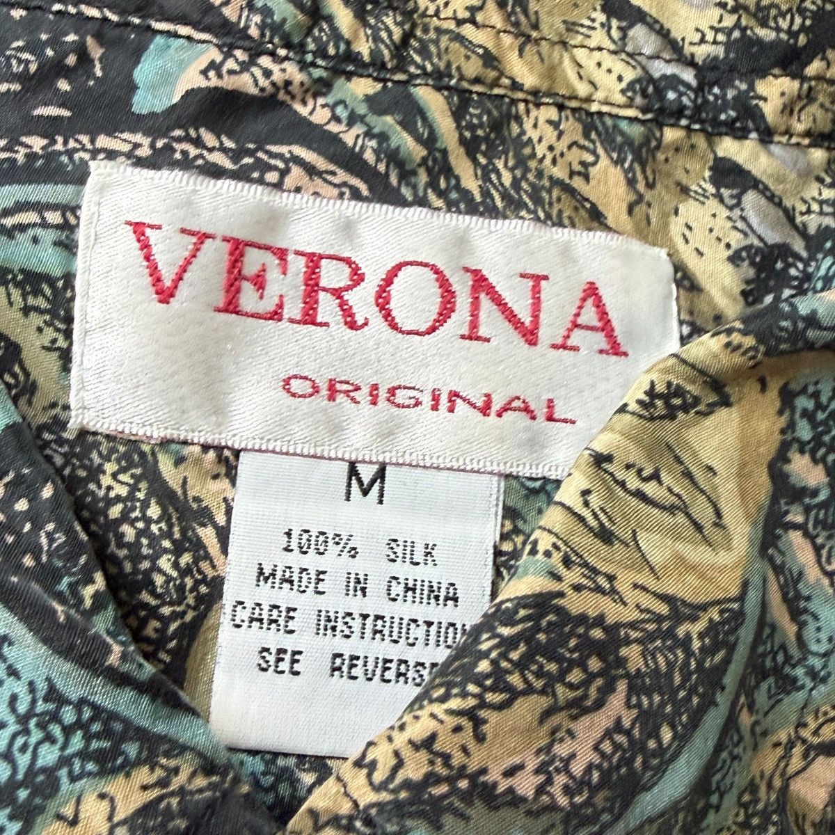 Other Vintage Verona Silk Abstract Button Up Shirt Size US M / EU 48-50 / 2 - 3 Thumbnail