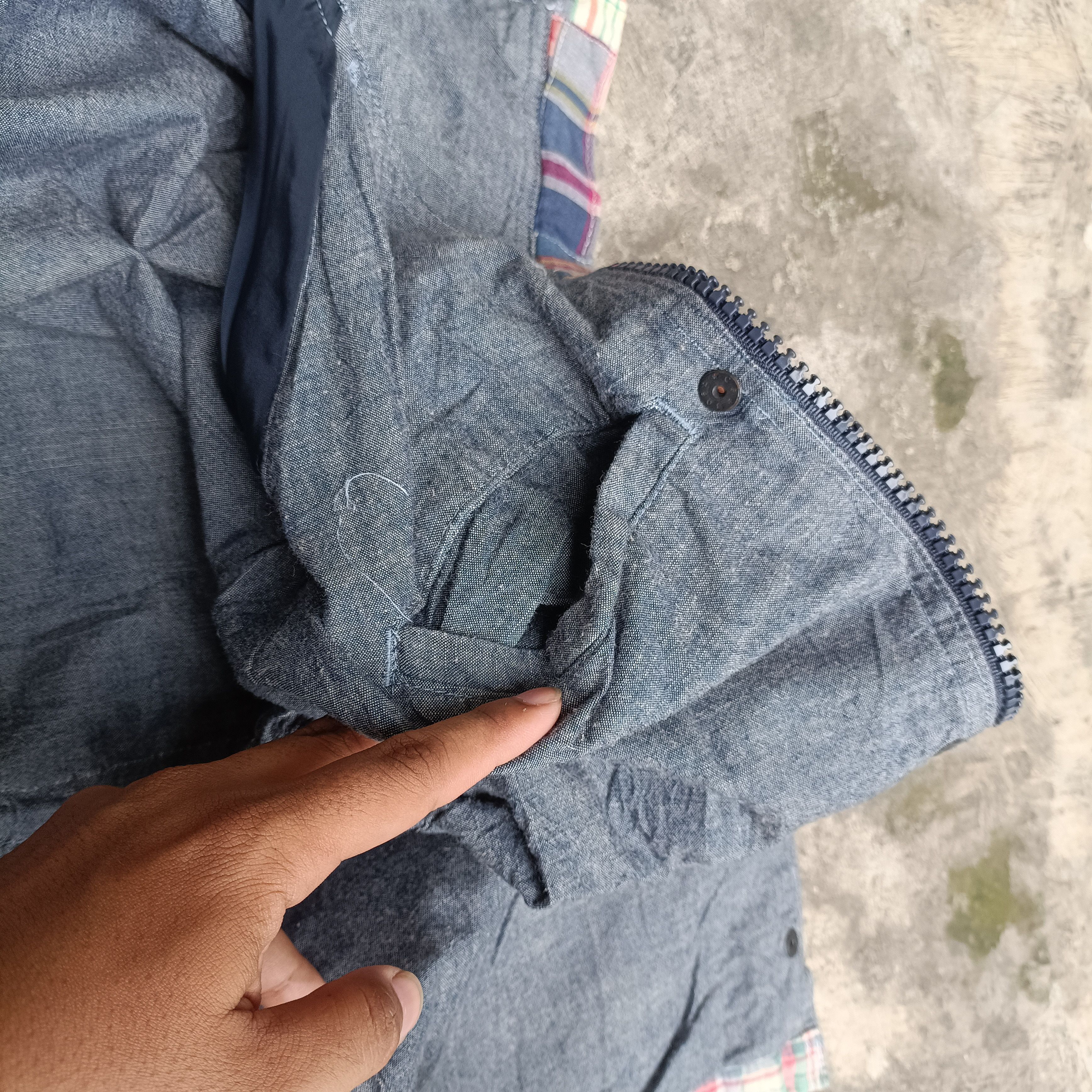 Denim & Supply Ralph Lauren × Indigo Vintage M65 Patchwork madras Jacket Size US S / EU 44-46 / 1 - 14 Thumbnail